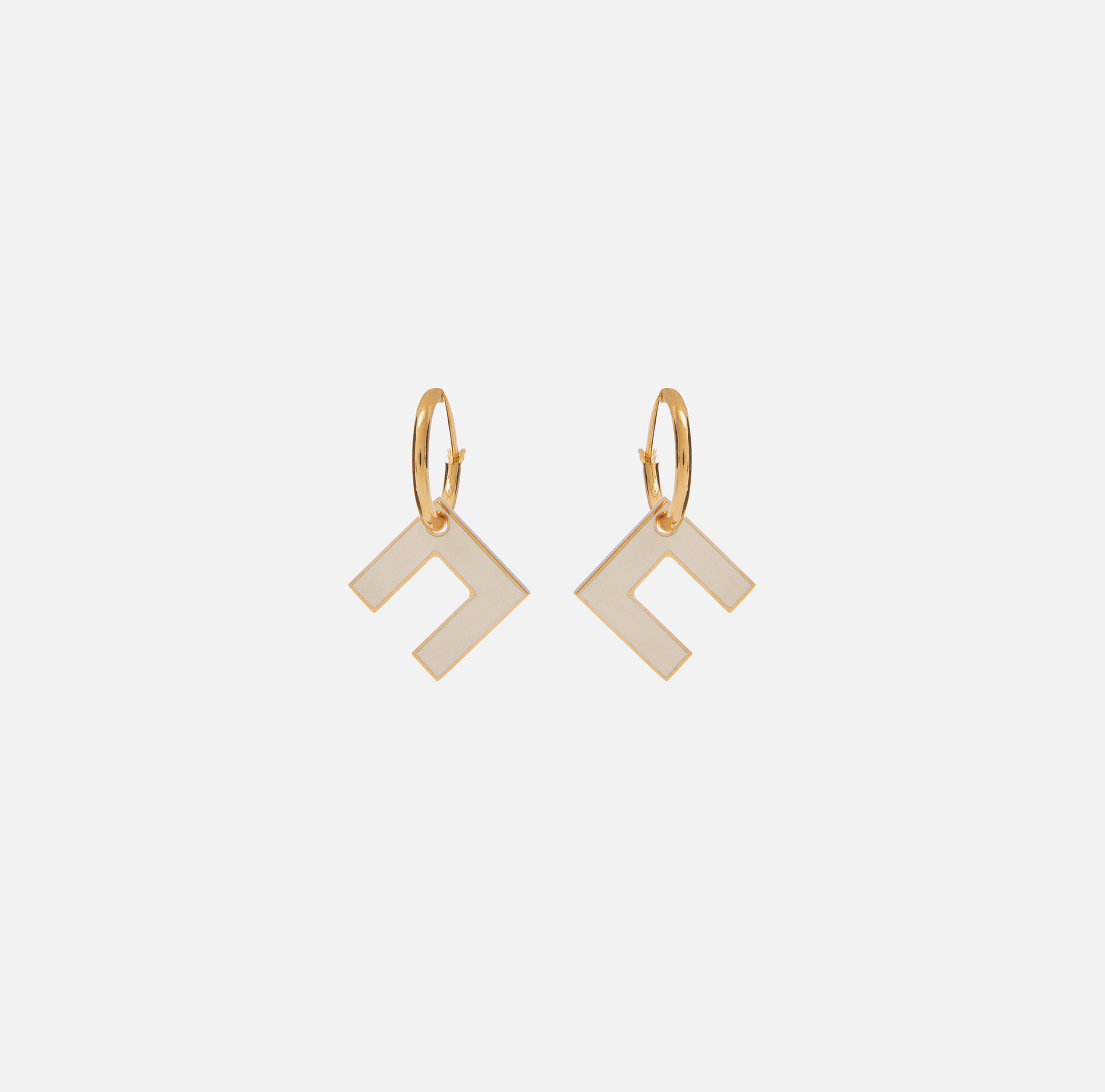 Hoop earrings with logo - Elisabetta Franchi