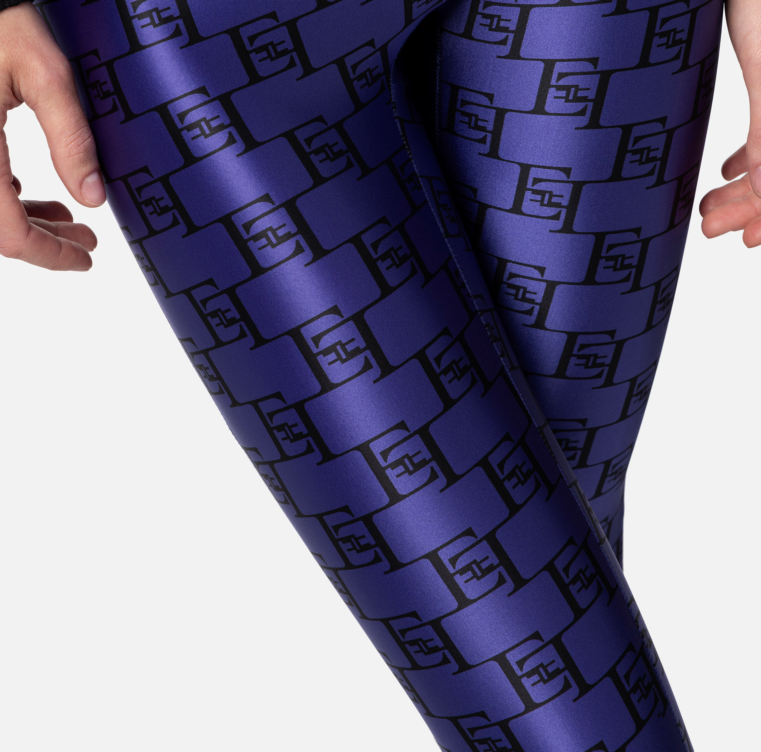 Lycra leggings with logo print - Elisabetta Franchi