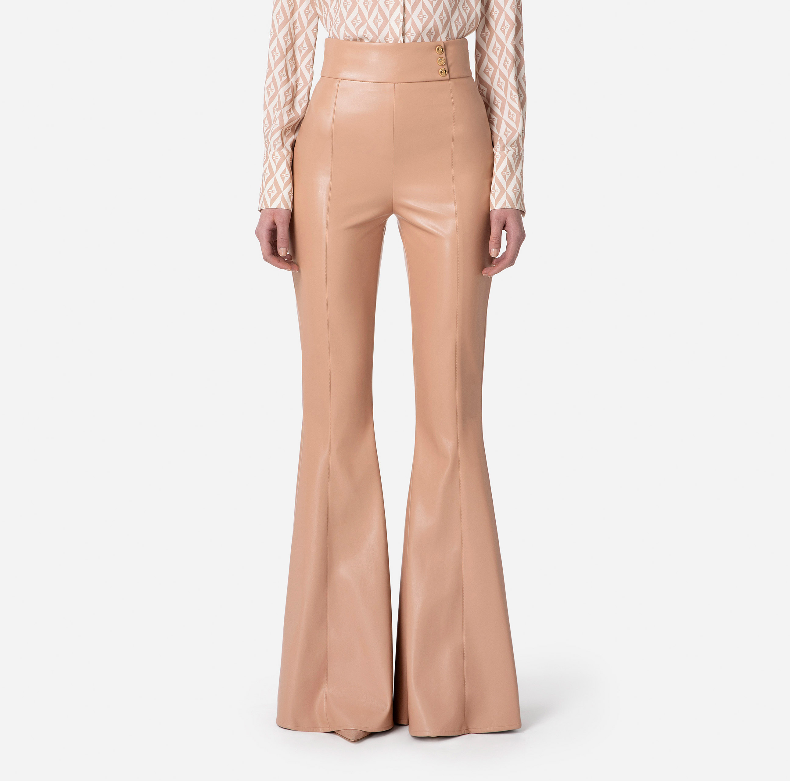Palazzo trousers in synthetic material - Elisabetta Franchi