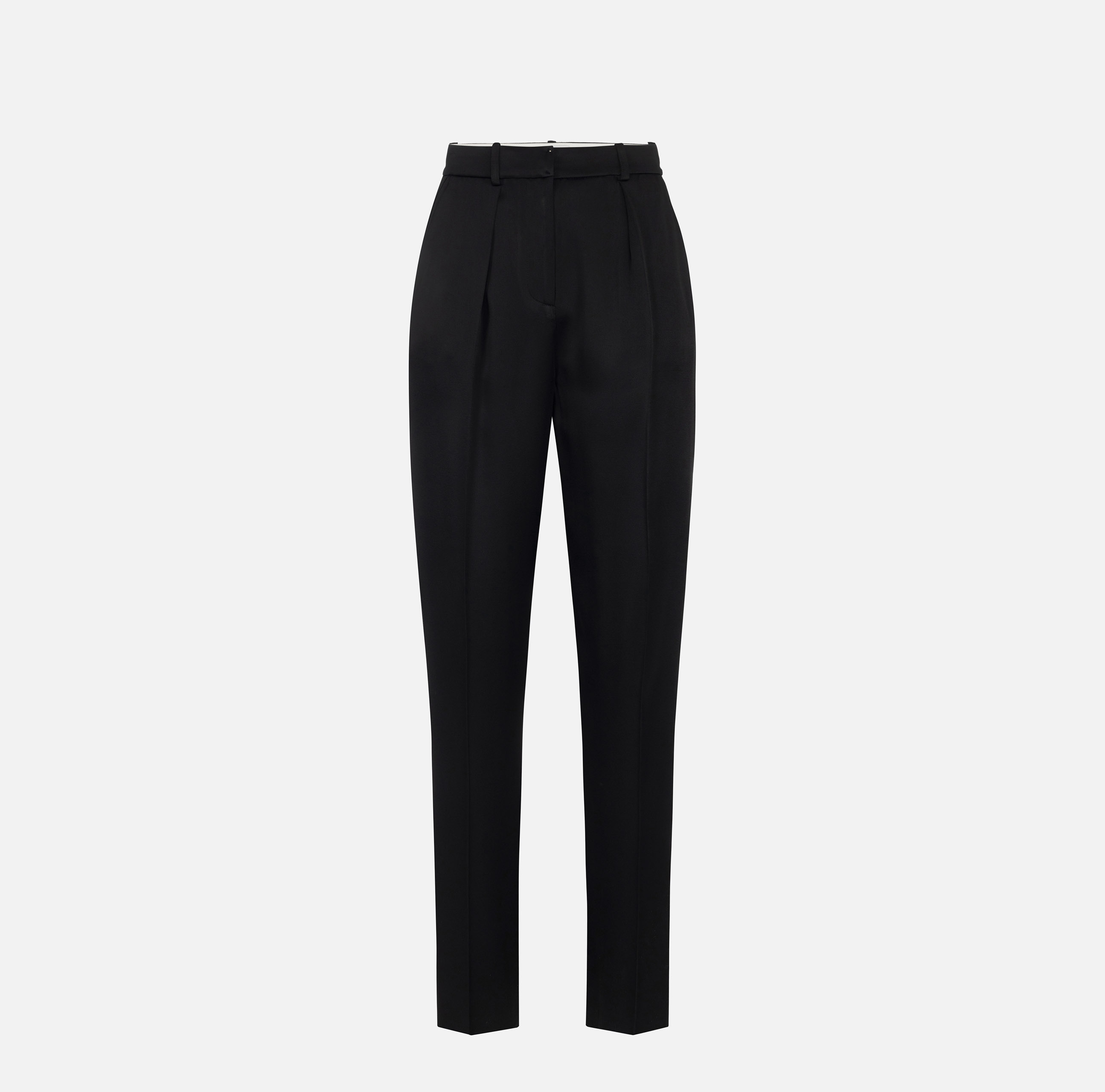 Straight enver satin trousers with satin bands - Elisabetta Franchi