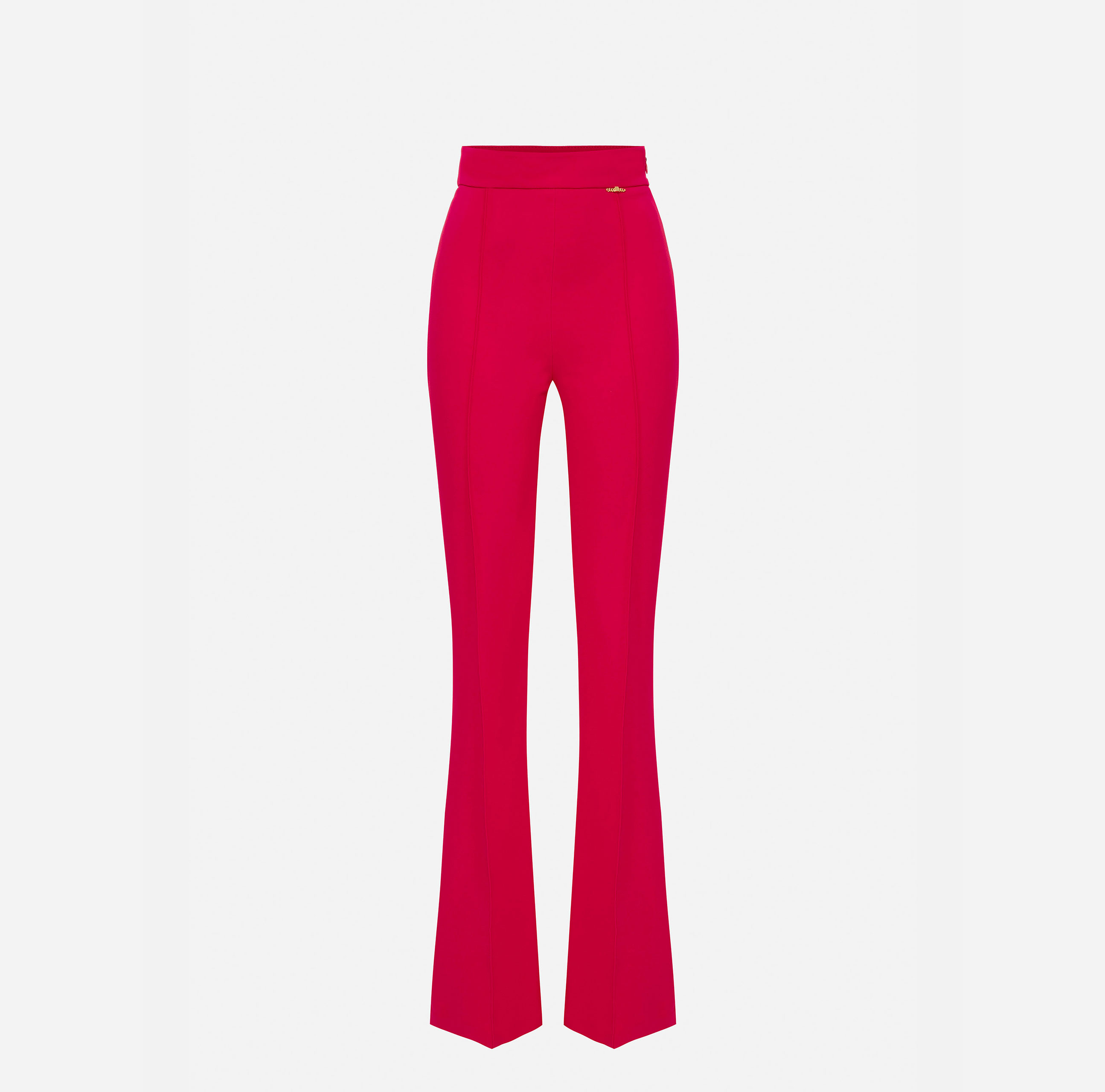 Slim fit trousers in double layer stretch crêpe - ABBIGLIAMENTO - Elisabetta Franchi