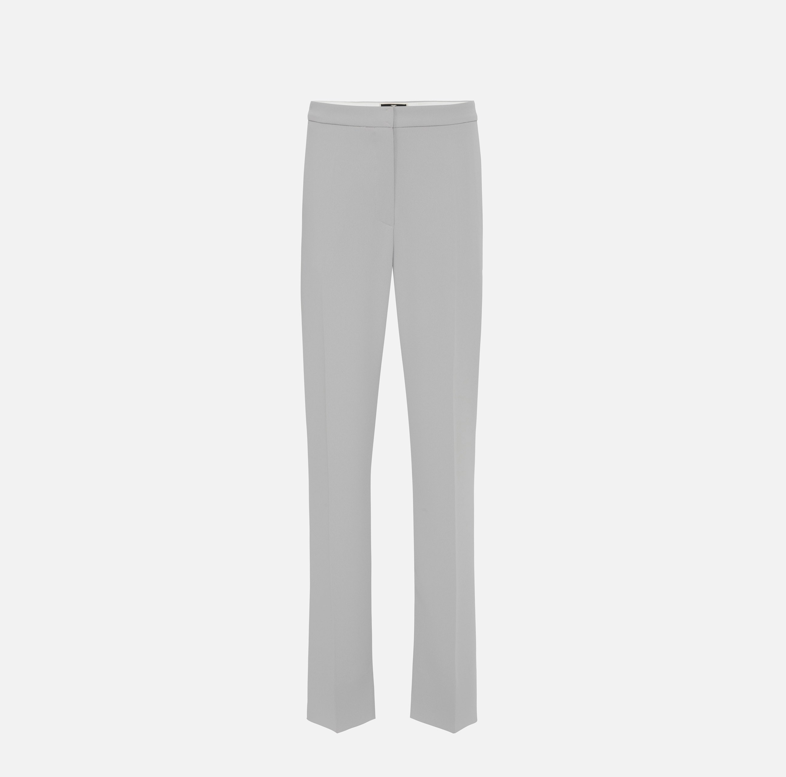 Straight trousers in lightweight crêpe fabric with slits - ABBIGLIAMENTO - Elisabetta Franchi