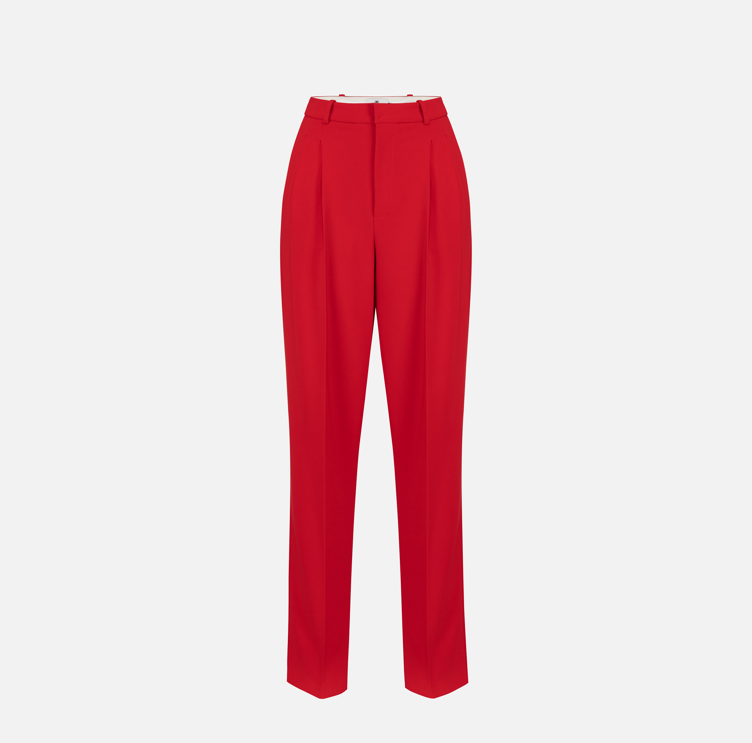 Pantalon en crêpe stretch avec doubles pinces - Elisabetta Franchi