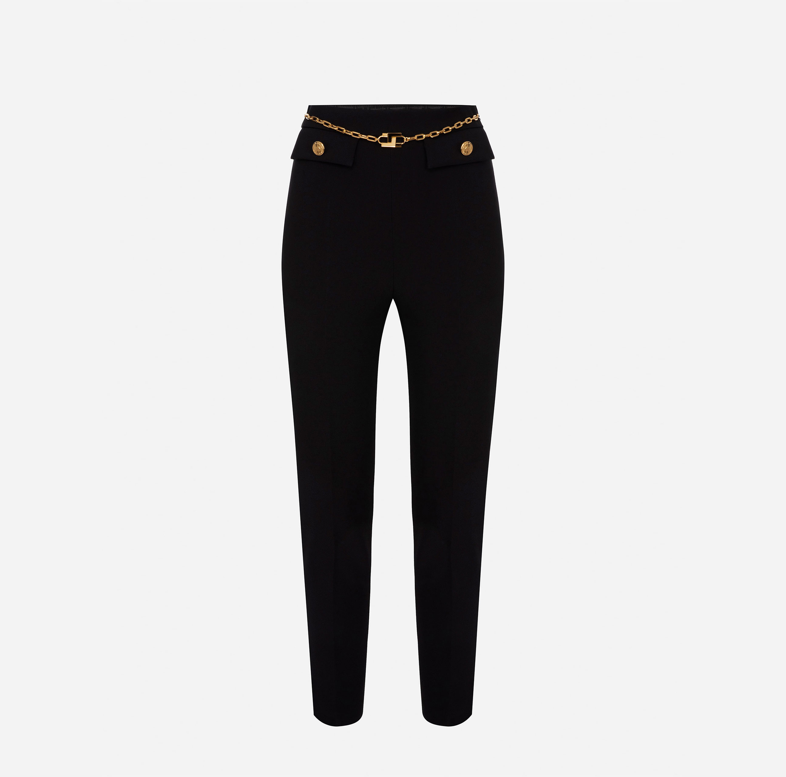 Tapered trousers with chain - ABBIGLIAMENTO - Elisabetta Franchi