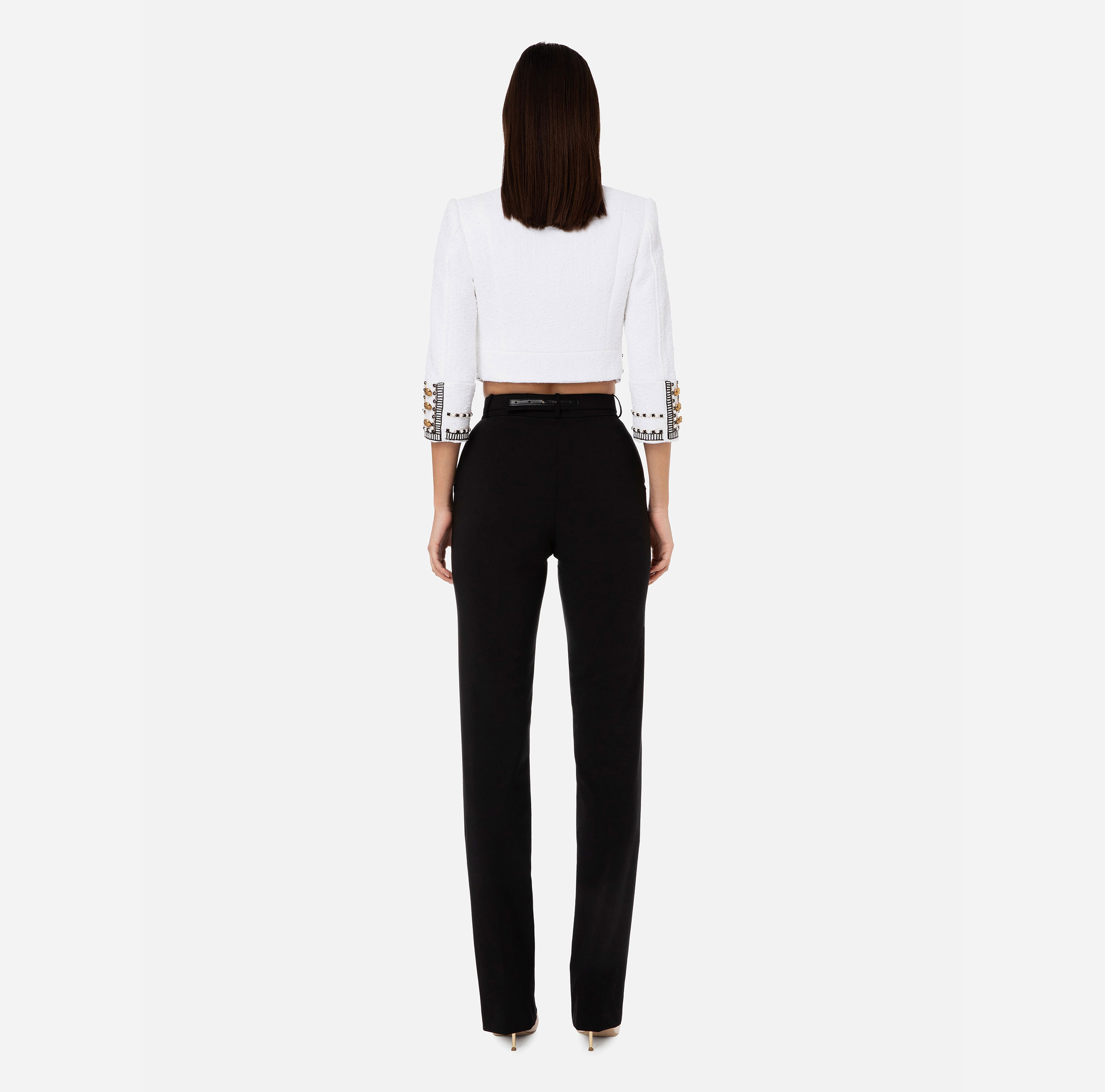 Straight trousers with belt - Elisabetta Franchi