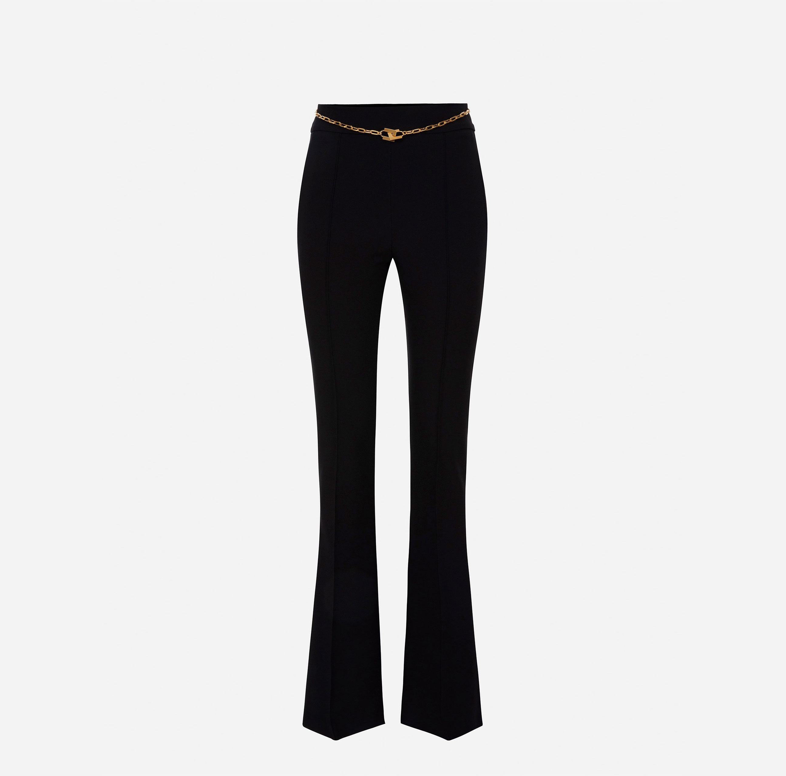 Bell-bottom trousers with chain - Elisabetta Franchi