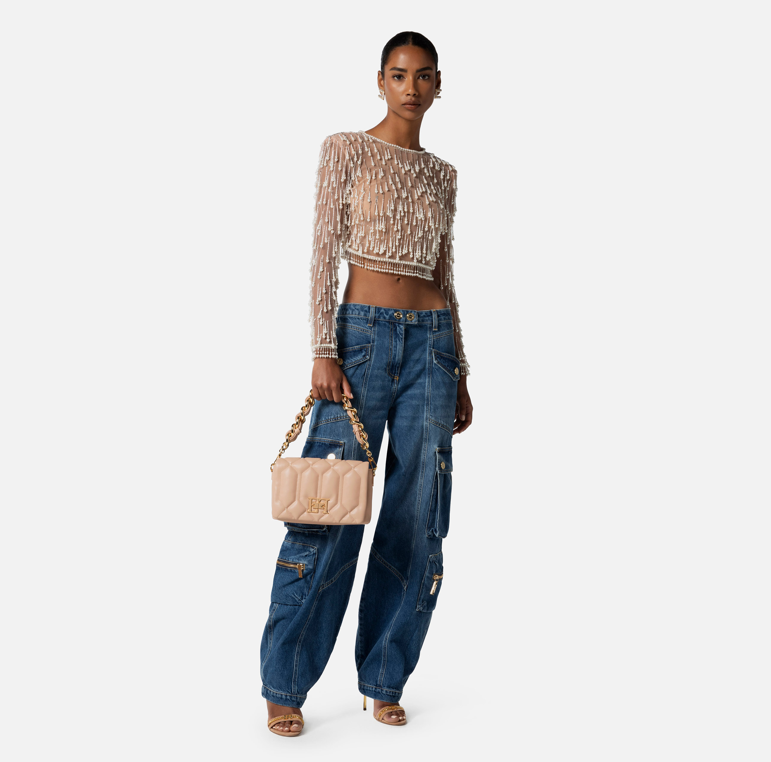 Cargo jeans with low waist - Elisabetta Franchi