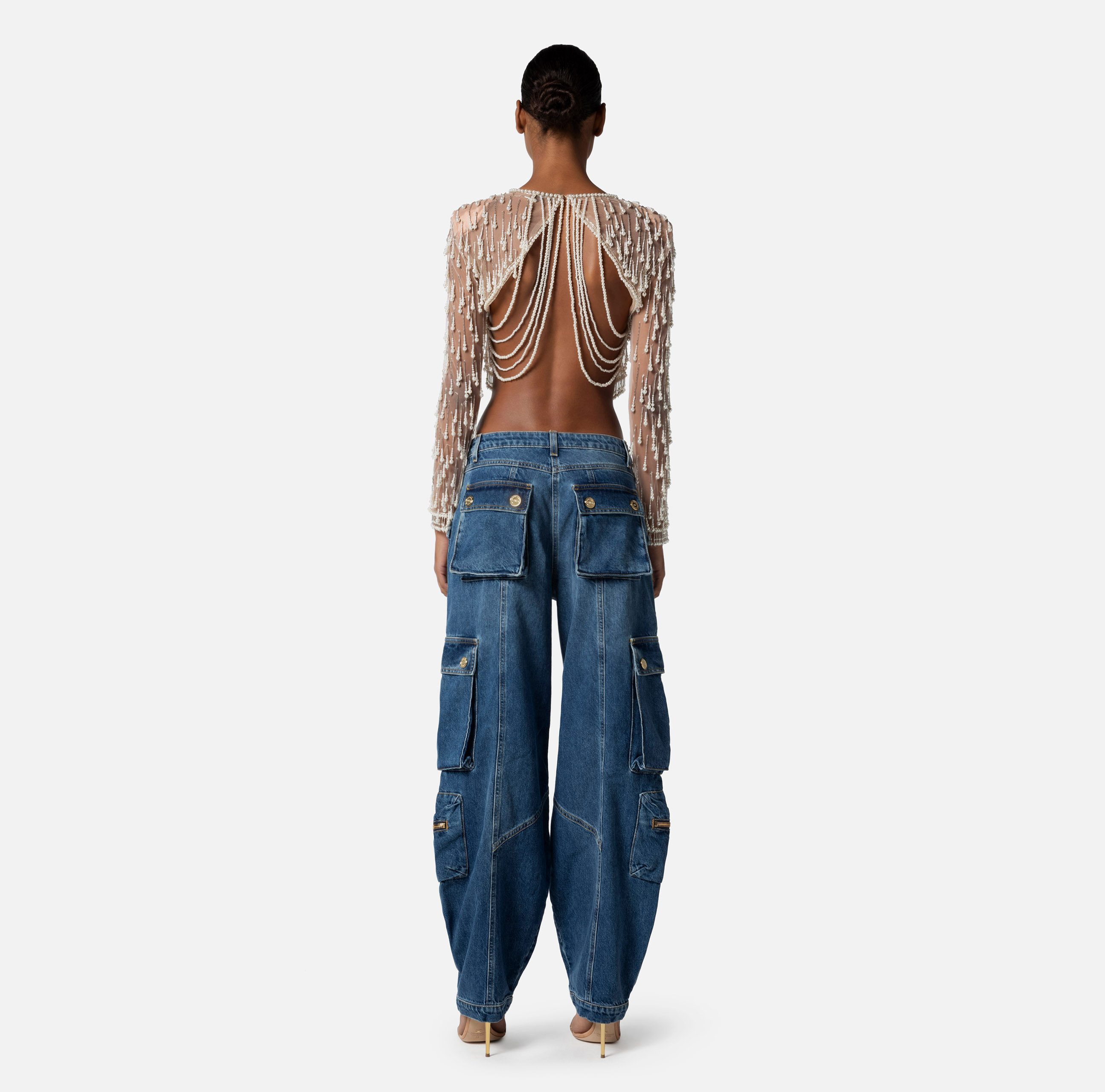 Cargo jeans with low waist - Elisabetta Franchi
