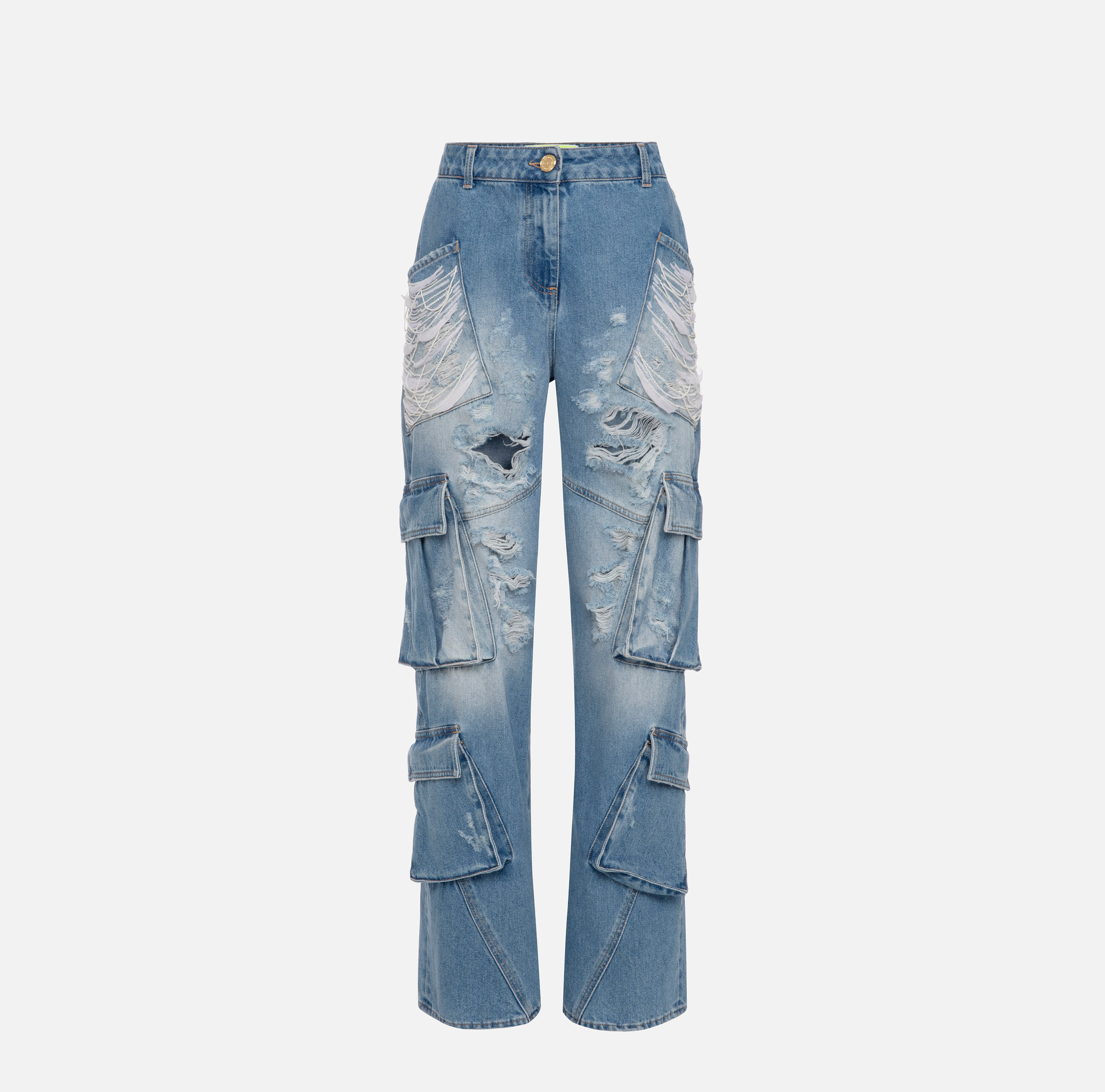 Cargo jeans with sequins - ABBIGLIAMENTO - Elisabetta Franchi