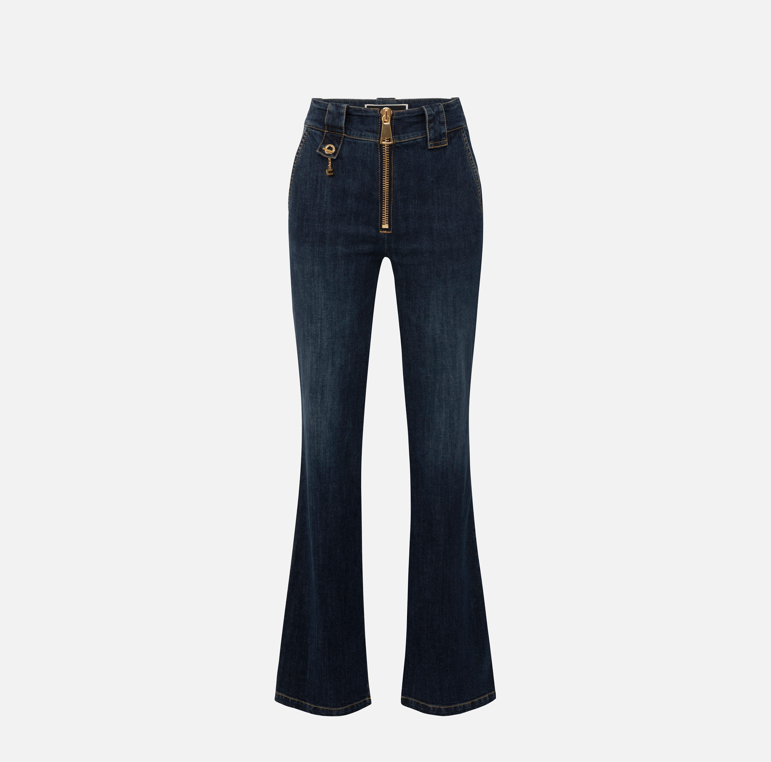 Boot-cut jeans with zip - Elisabetta Franchi