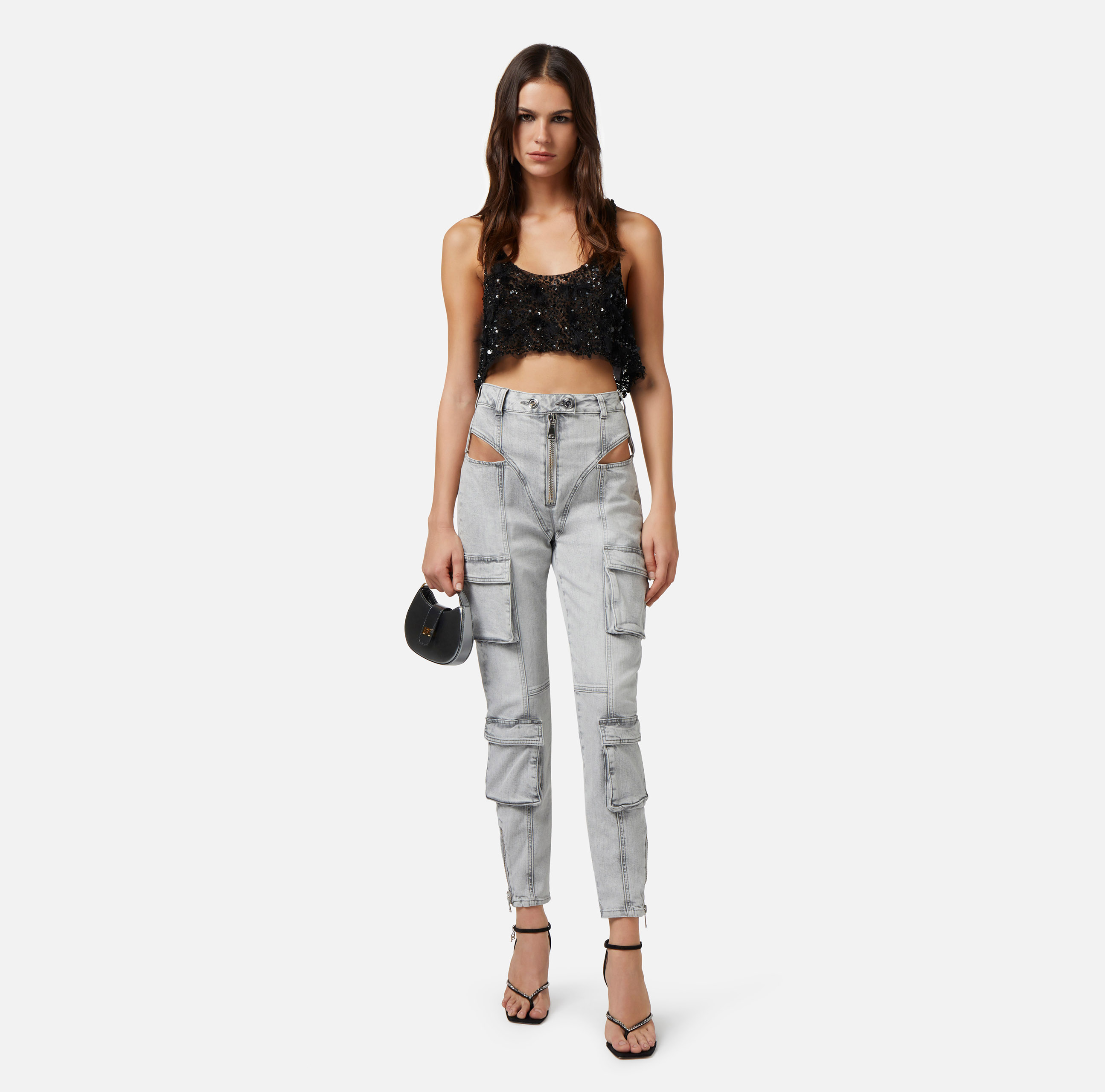 Skinny jeans with cut-out - Elisabetta Franchi