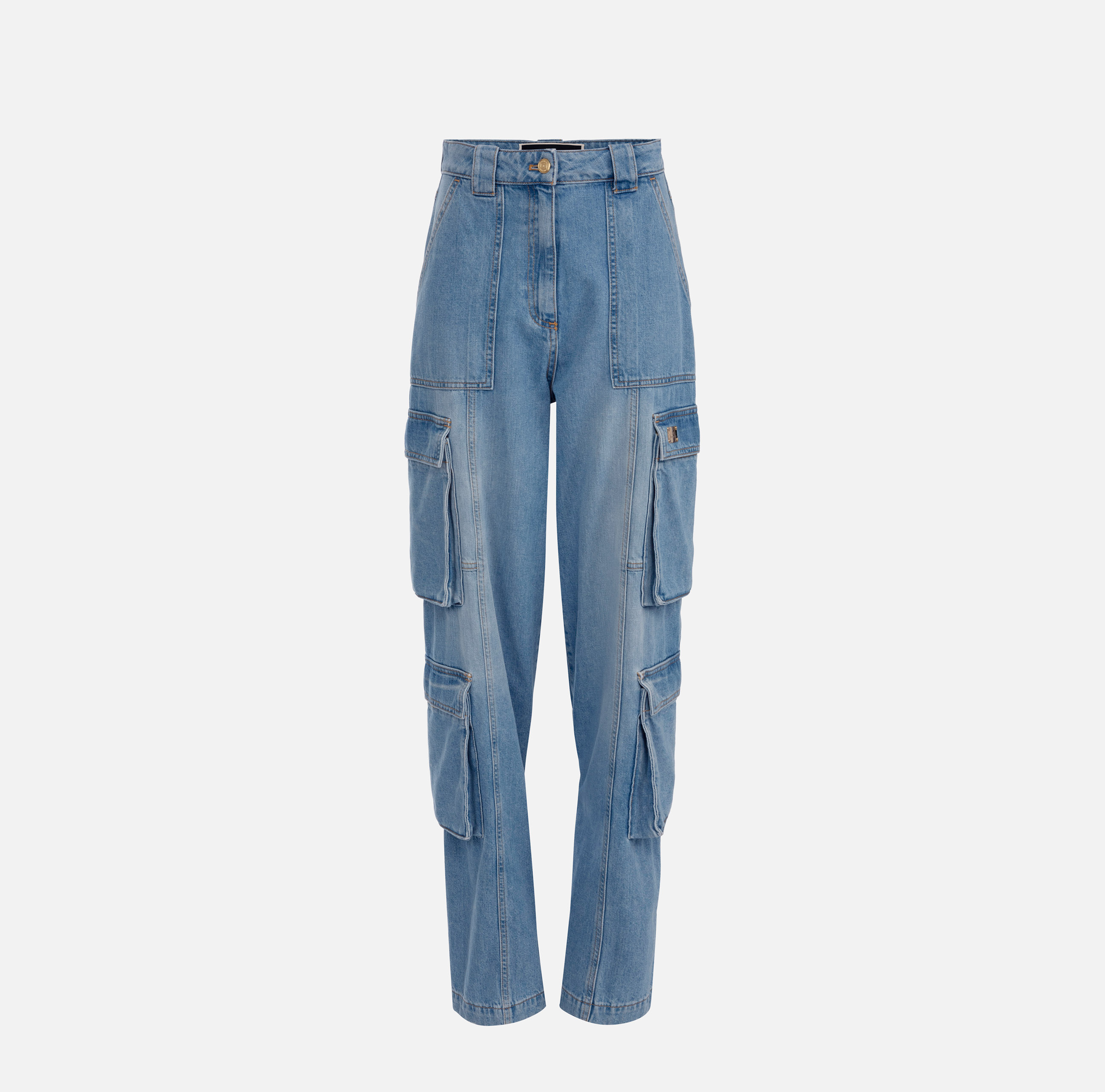 Cargo jeans with back zip - ABBIGLIAMENTO - Elisabetta Franchi
