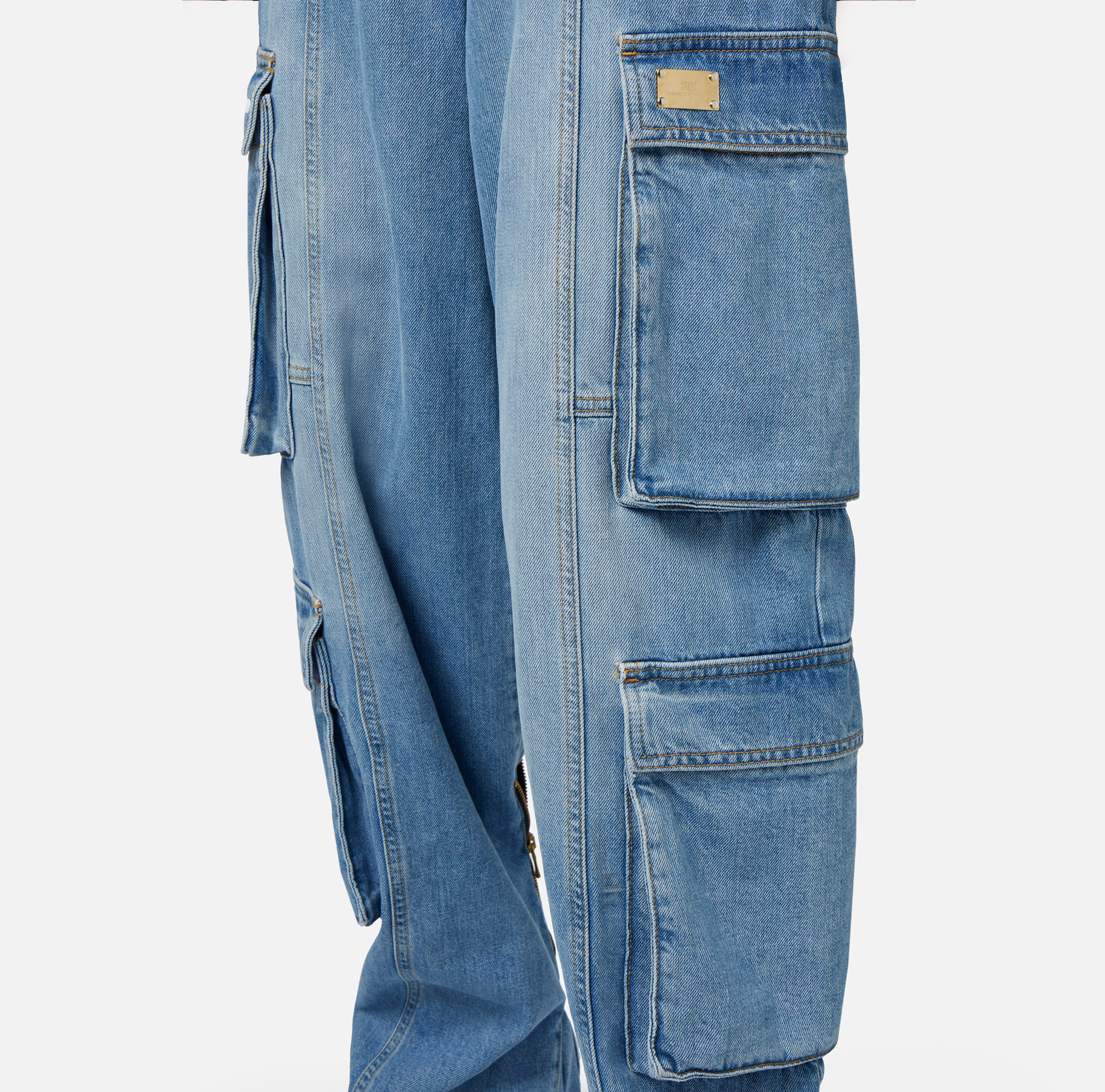Cargo jeans with back zip - Elisabetta Franchi