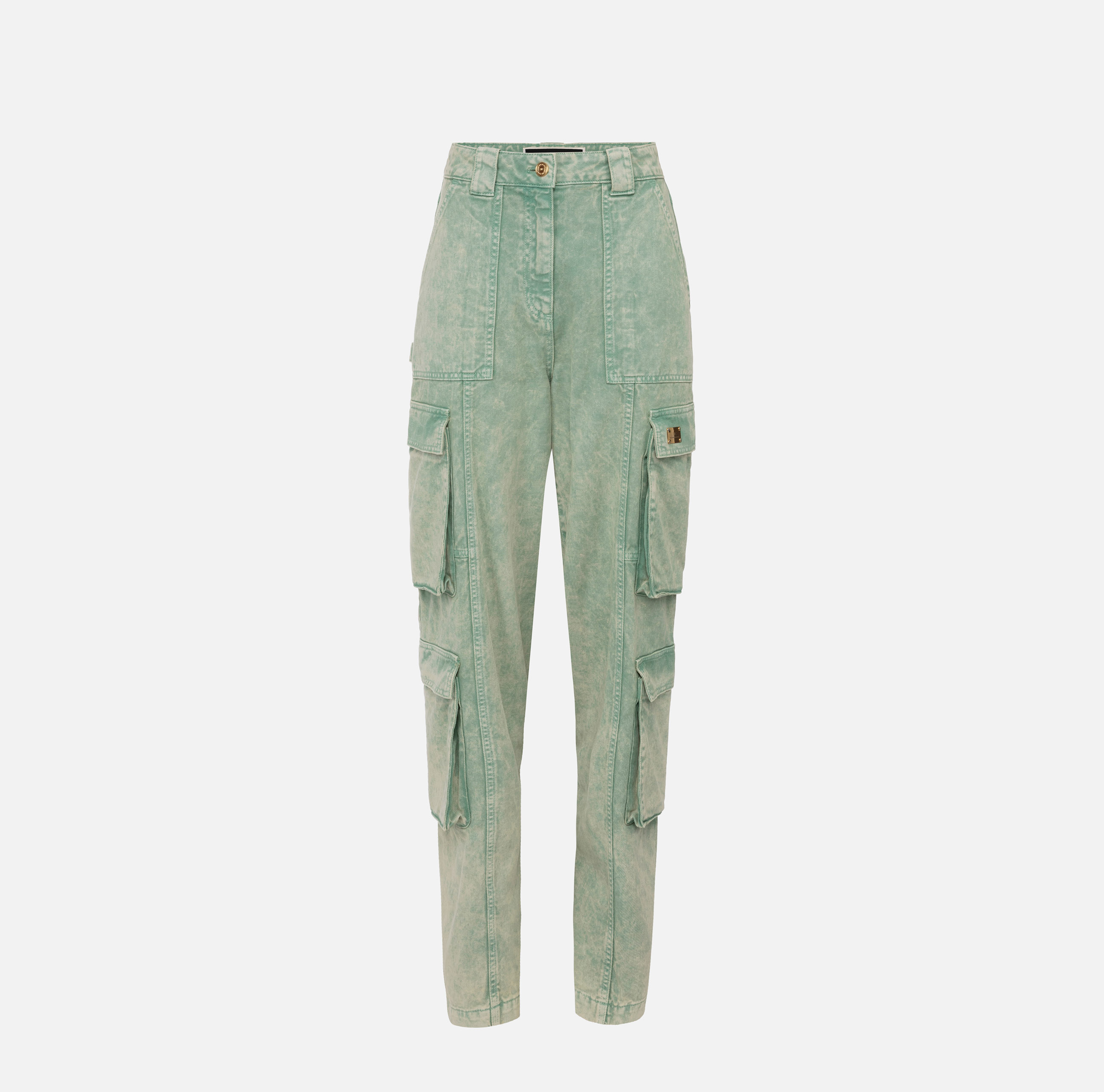 Coloured cargo jeans with back zip - ABBIGLIAMENTO - Elisabetta Franchi
