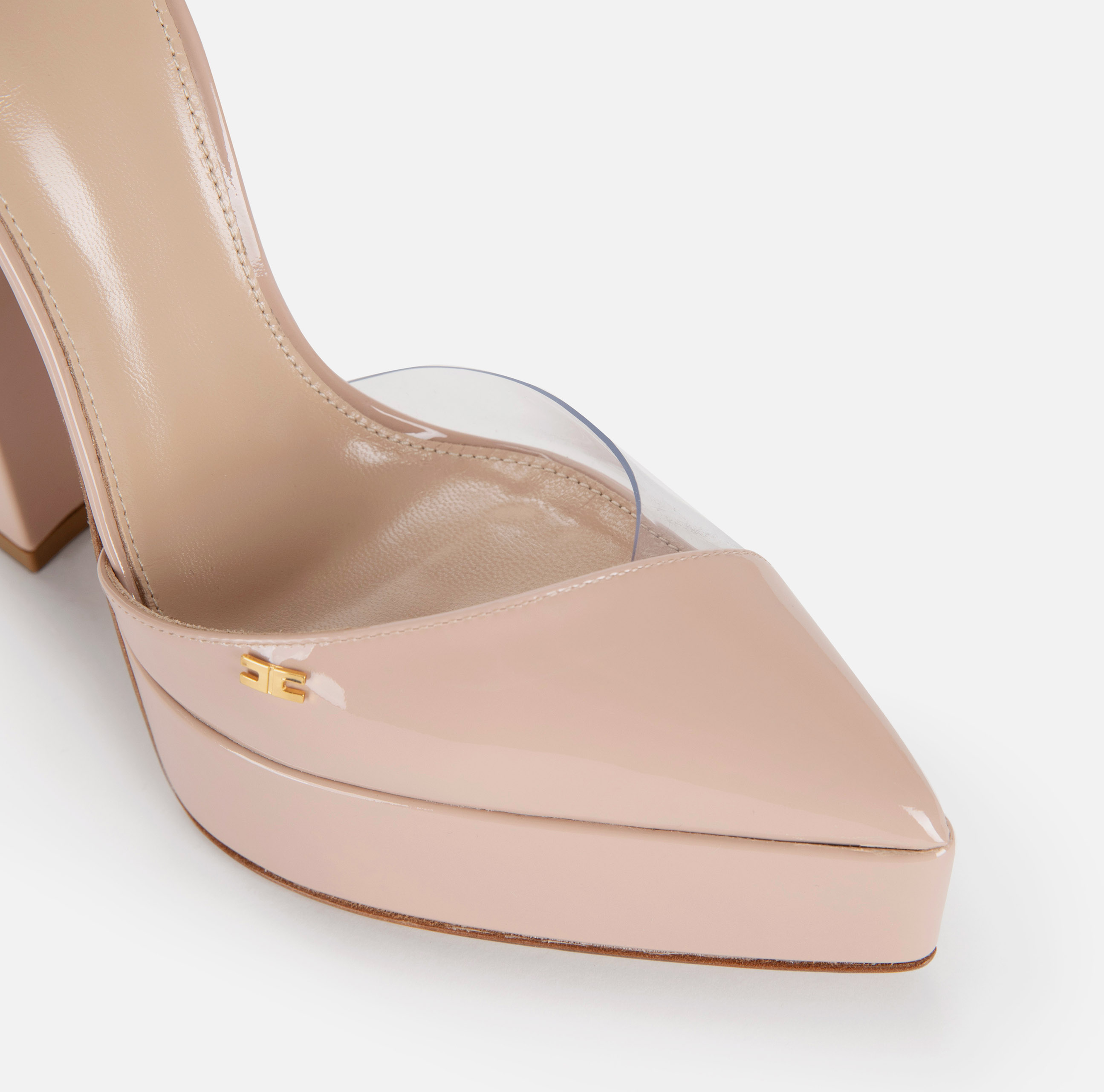 Zapatos de salón con plataforma y detalles de PVC - Elisabetta Franchi