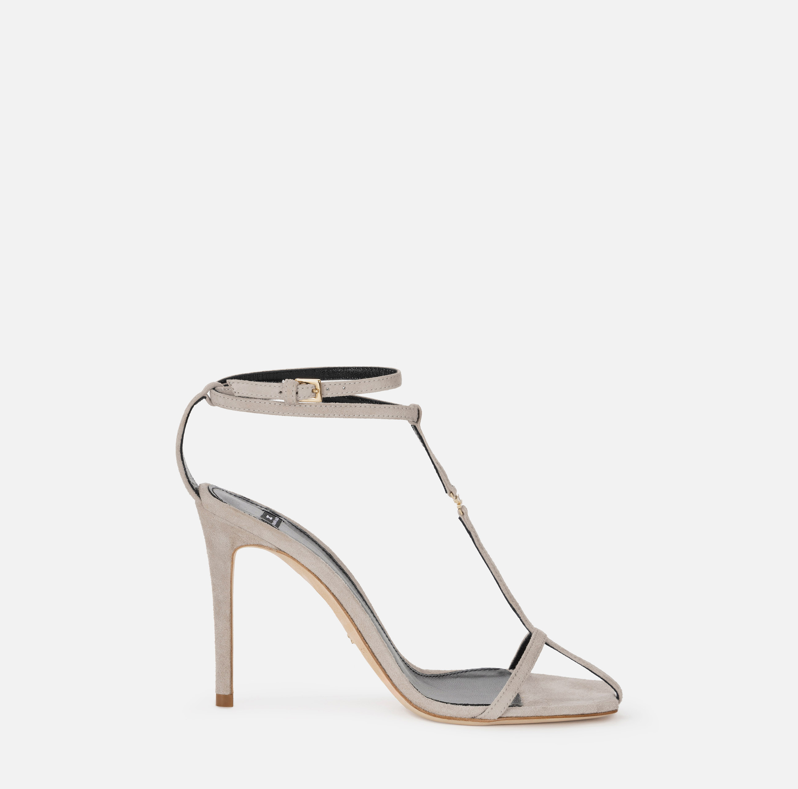 Suede sandals with t-bar - SCARPE - Elisabetta Franchi