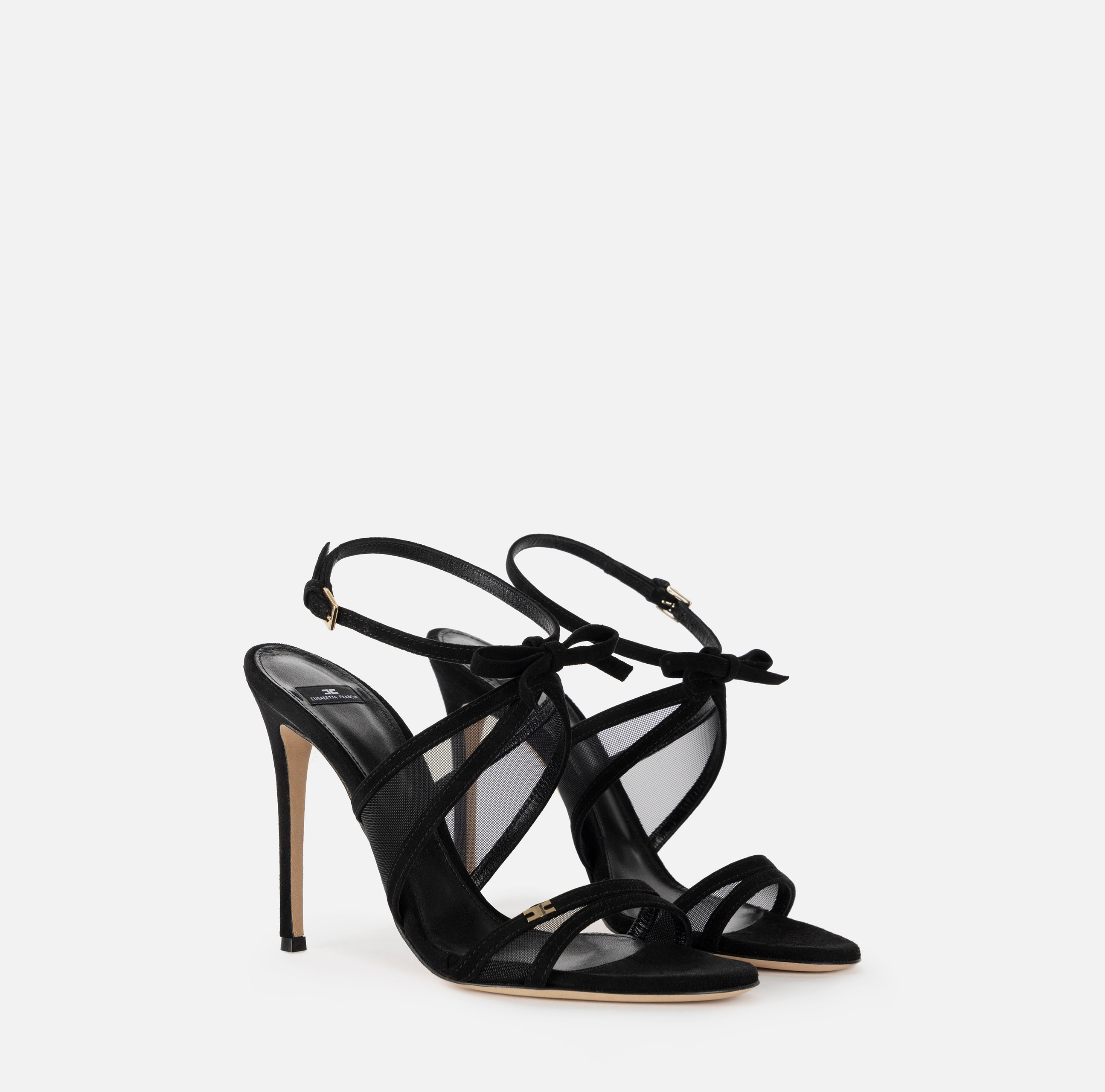Suede sandals with bow - Elisabetta Franchi