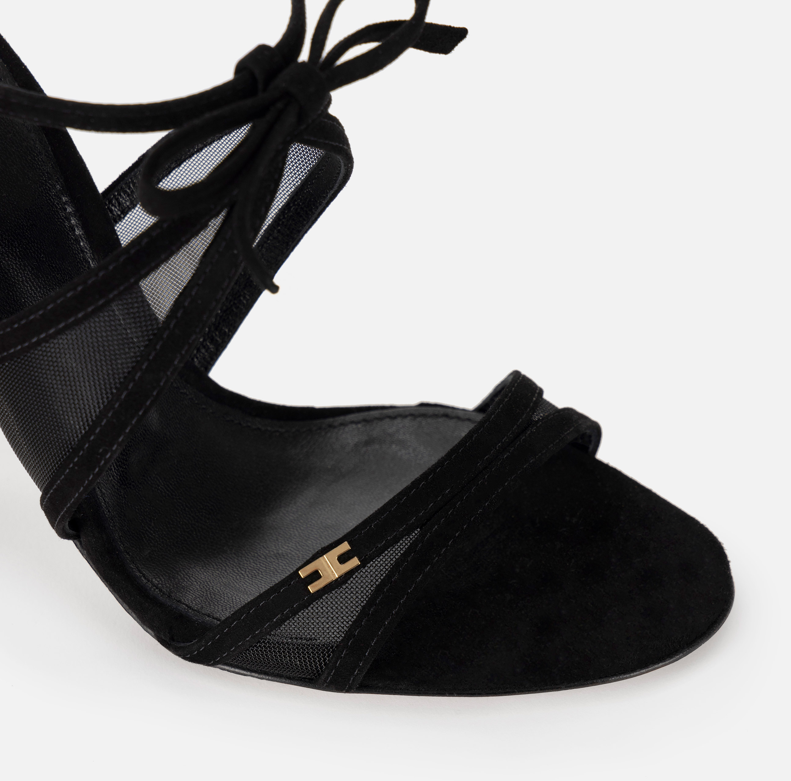 Suede sandals with bow - Elisabetta Franchi