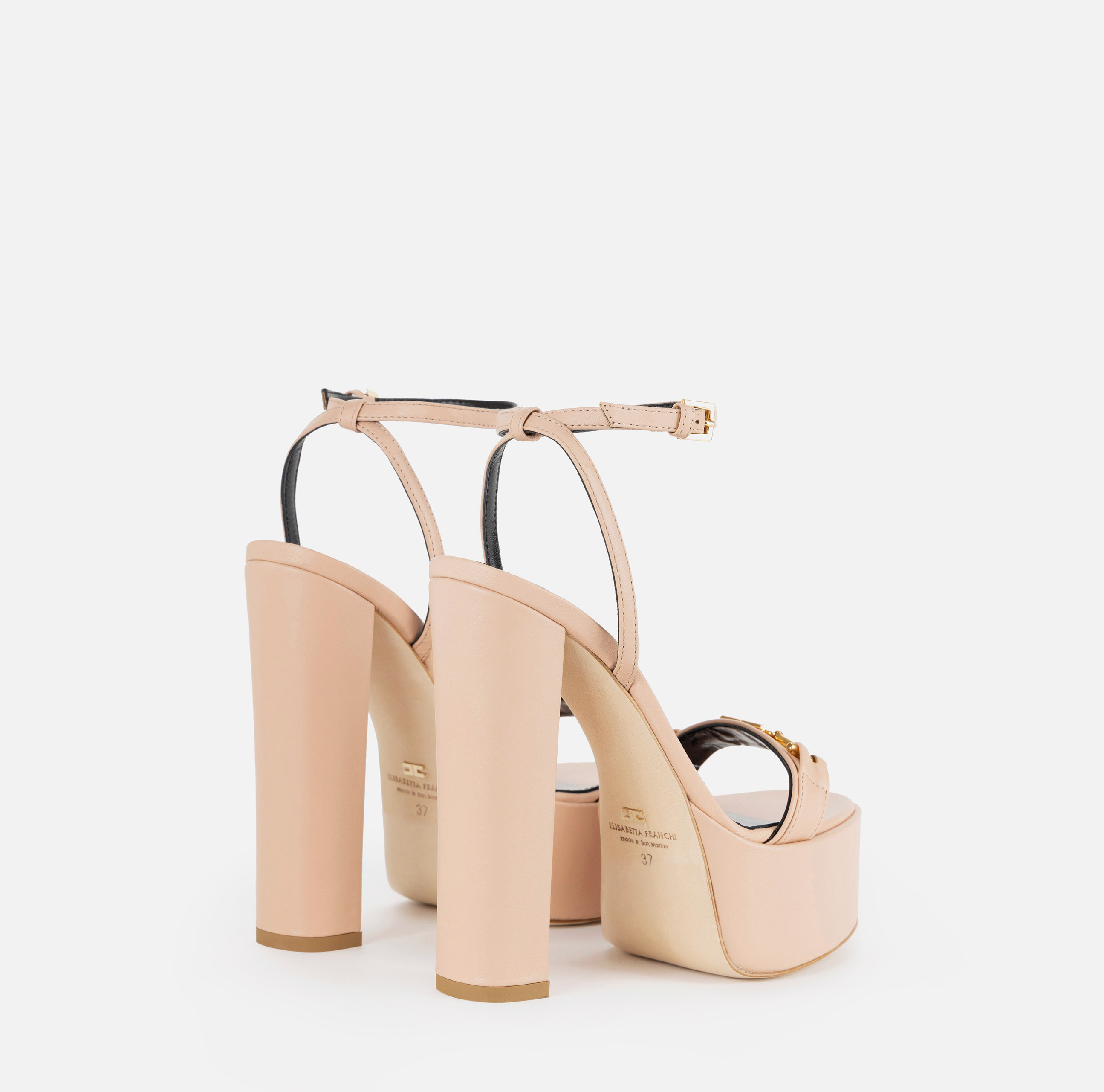 Leather sandals with platform - Elisabetta Franchi