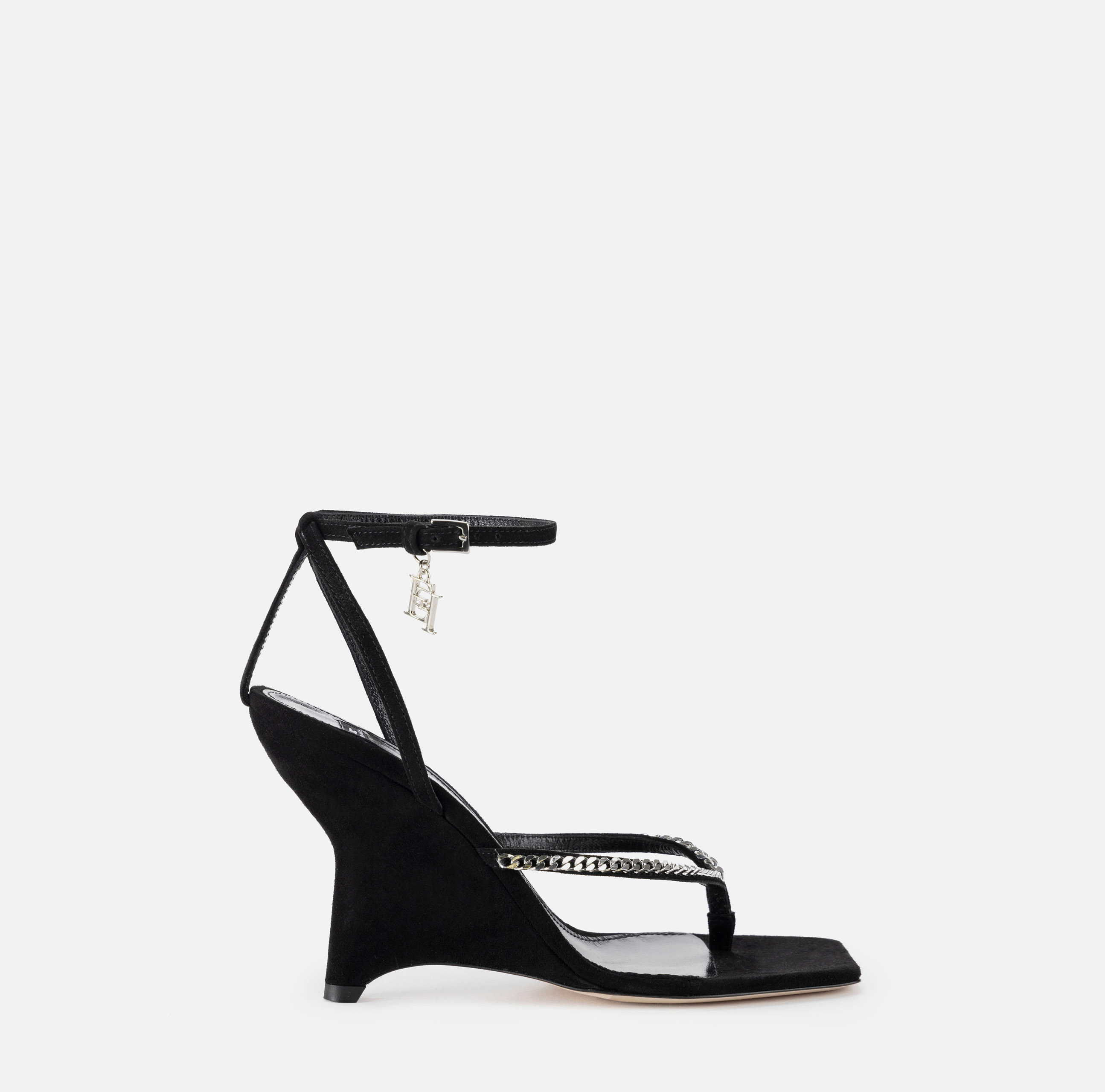 Suede sandals with wedge - SCARPE - Elisabetta Franchi