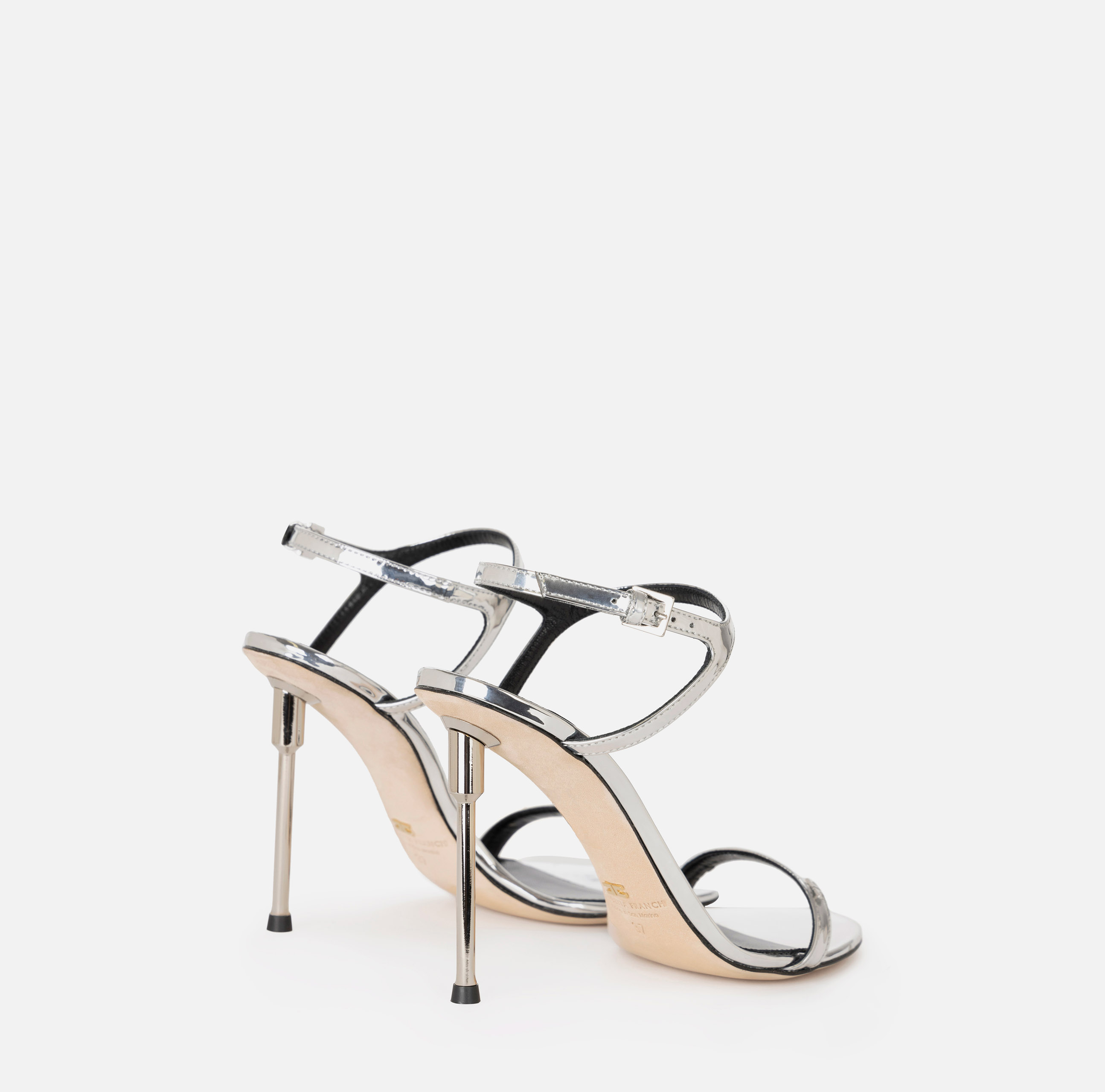 Metallic leather sandals - Elisabetta Franchi