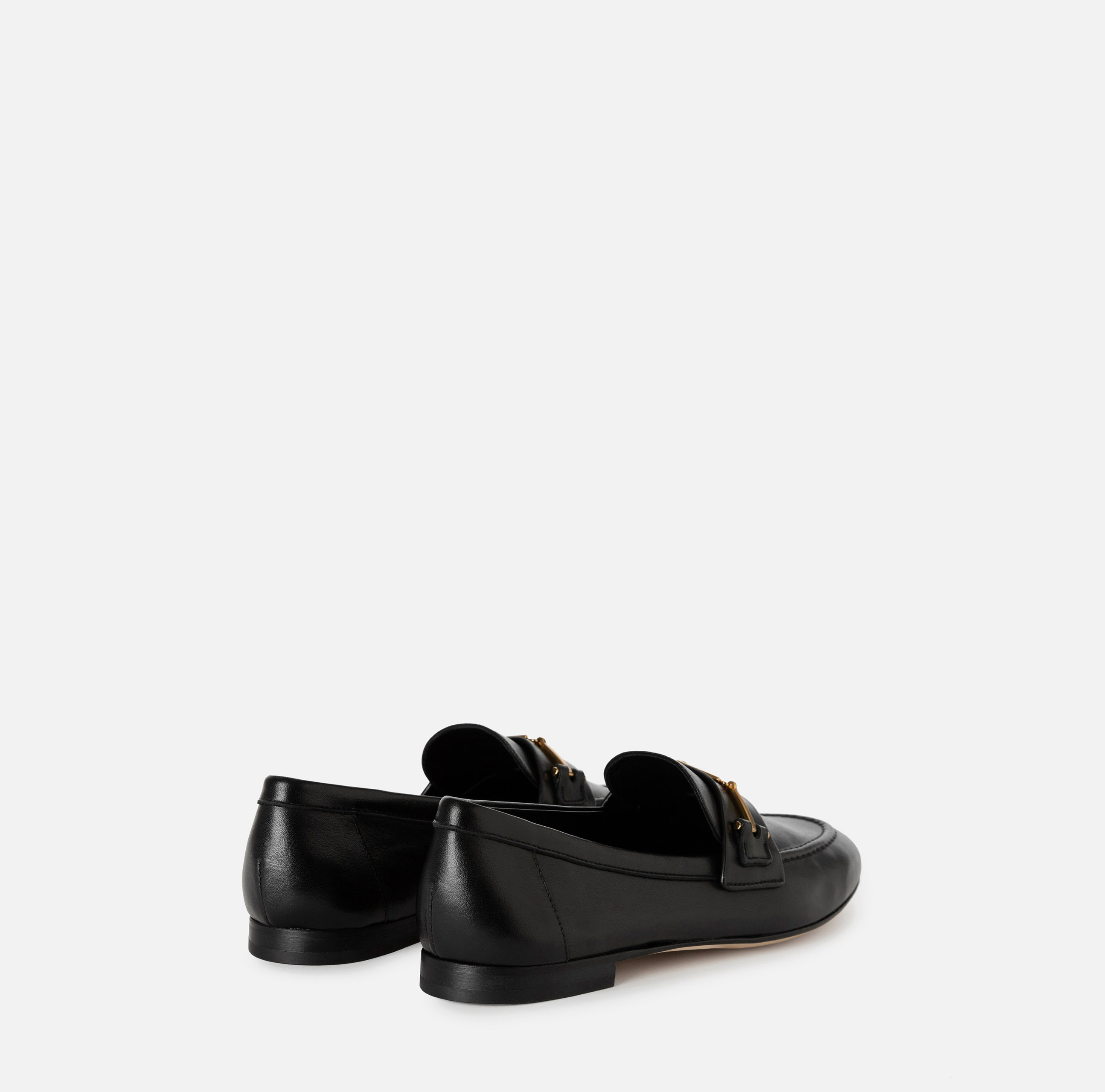 Leather loafers with horsebit - Elisabetta Franchi