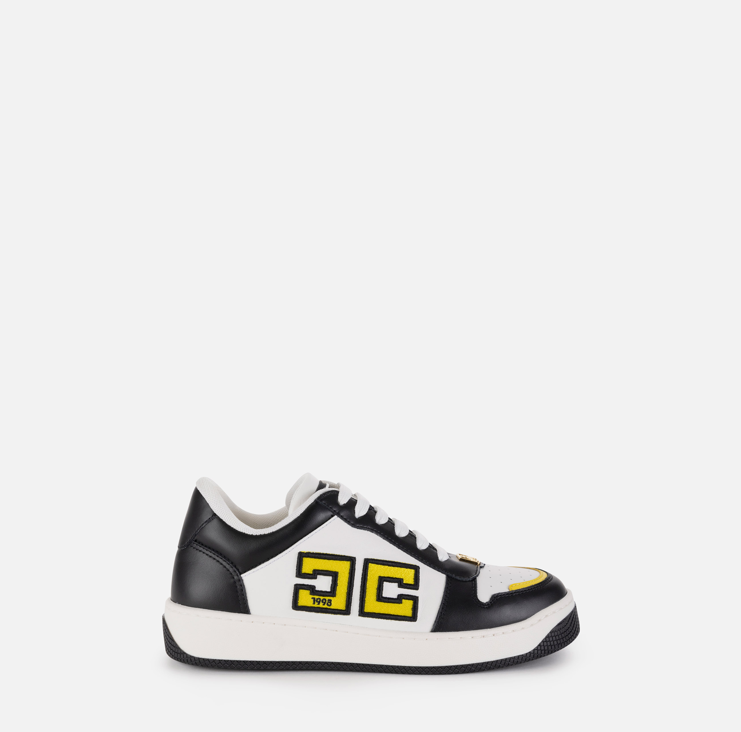 Sneakers in pelle logo bicolor - SCARPE - Elisabetta Franchi