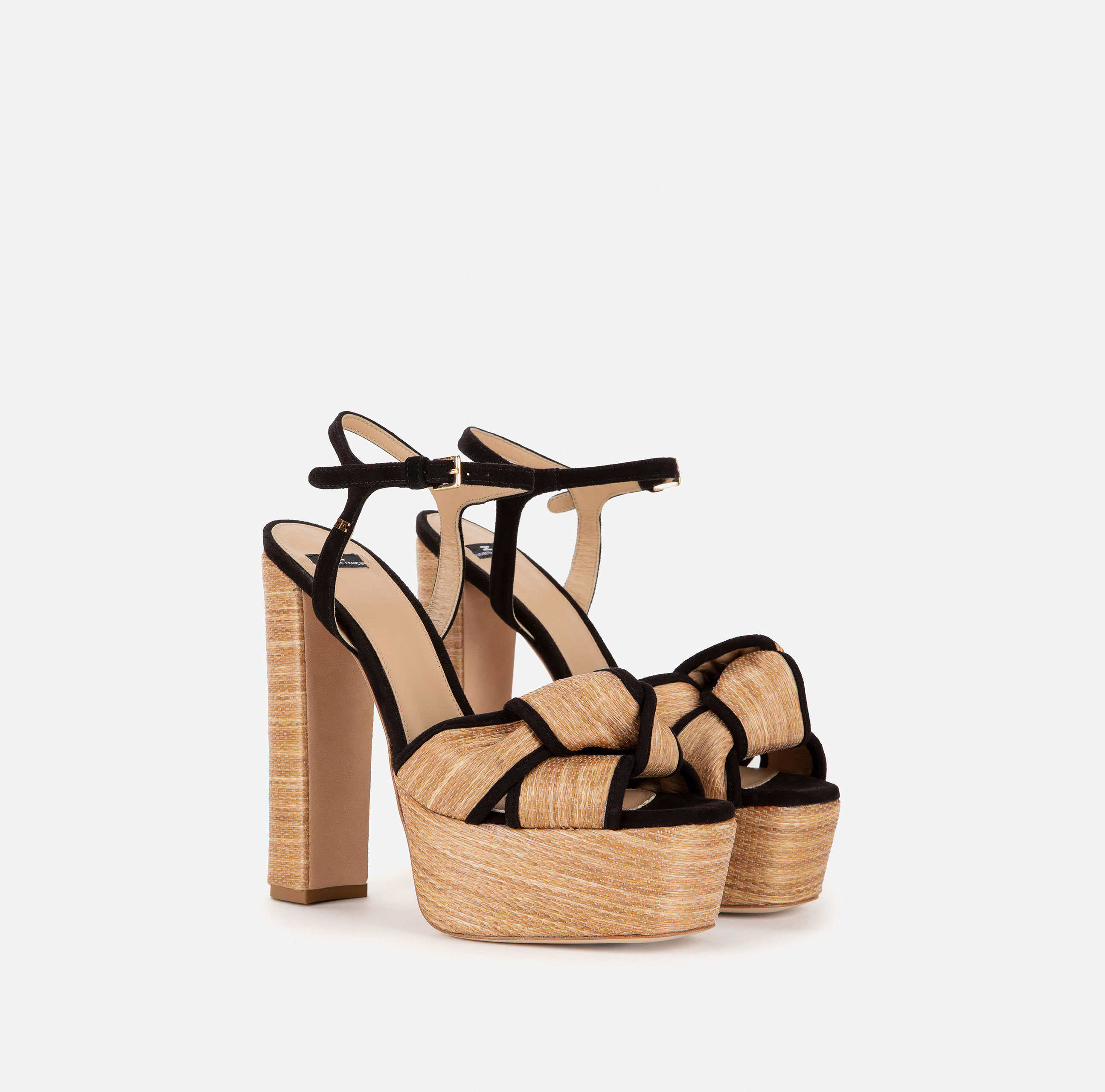 Plateausandale aus Raphia - Elisabetta Franchi