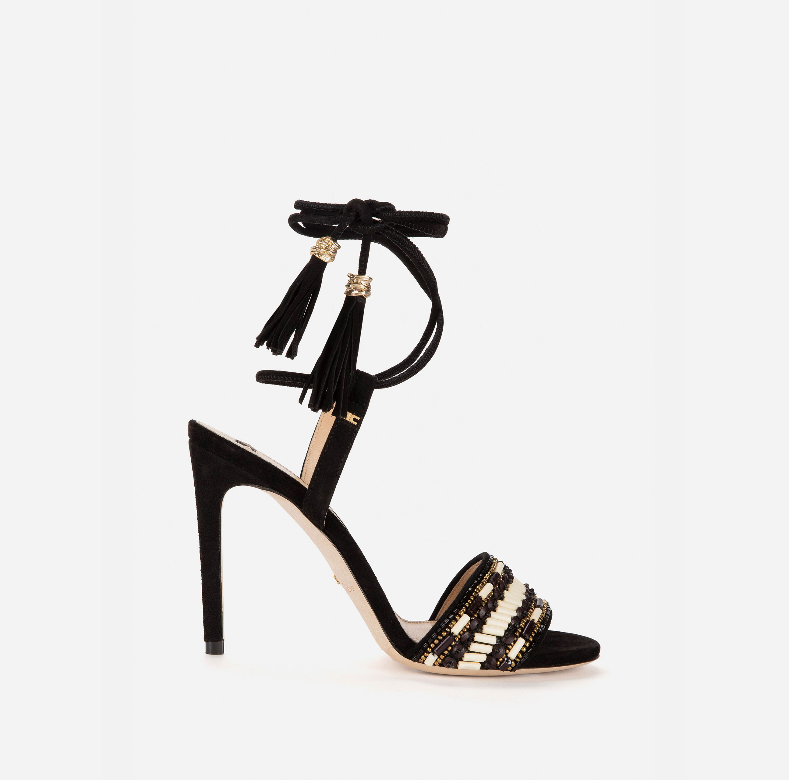 Sandal with embroidered front - Elisabetta Franchi