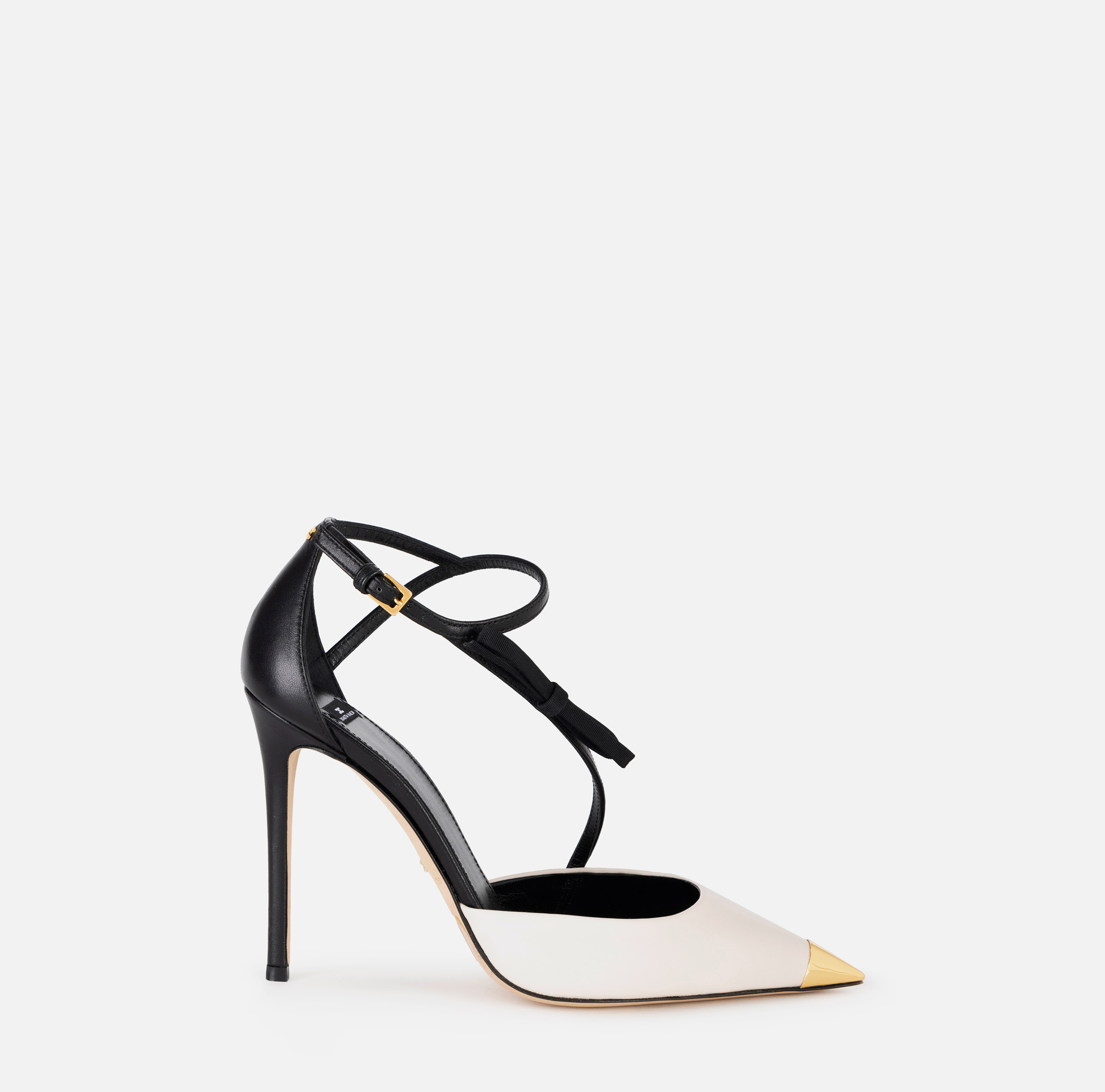 Two-colour Nappa leather slingback shoes - Elisabetta Franchi