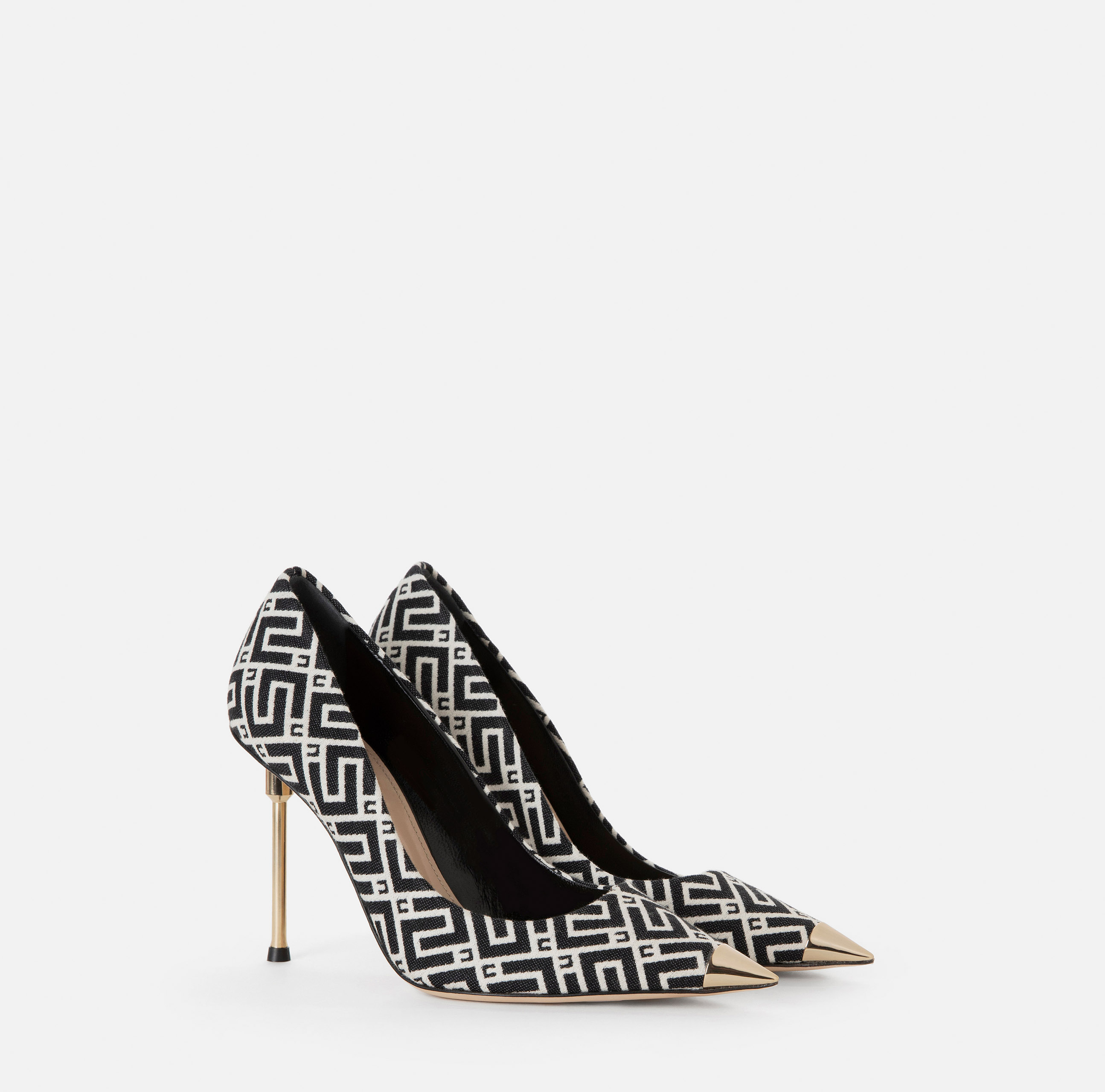 Zapatos de salón de tejido jacquard - Elisabetta Franchi