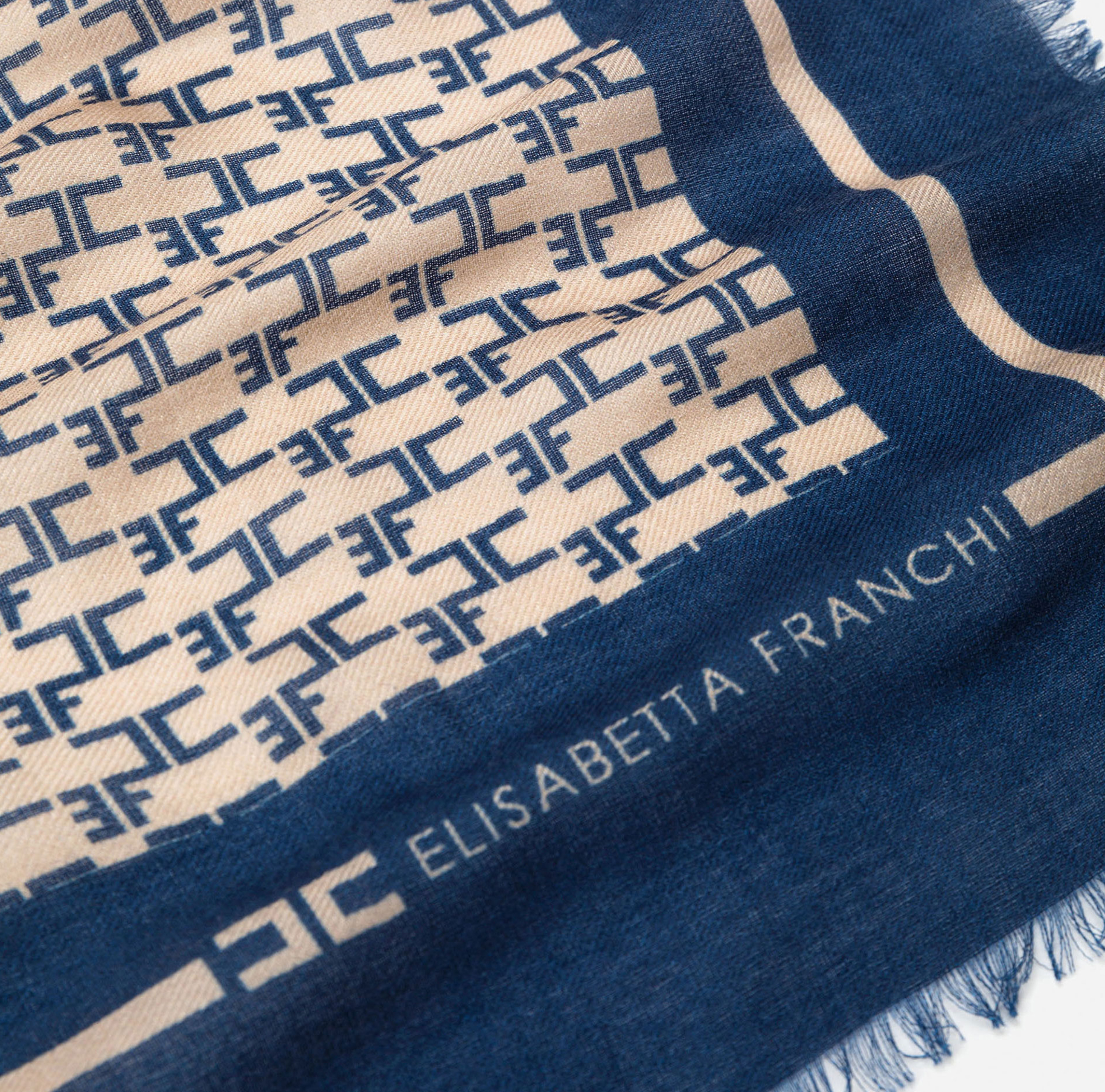 Sjaal Monogram Elisabetta Franchi - Elisabetta Franchi