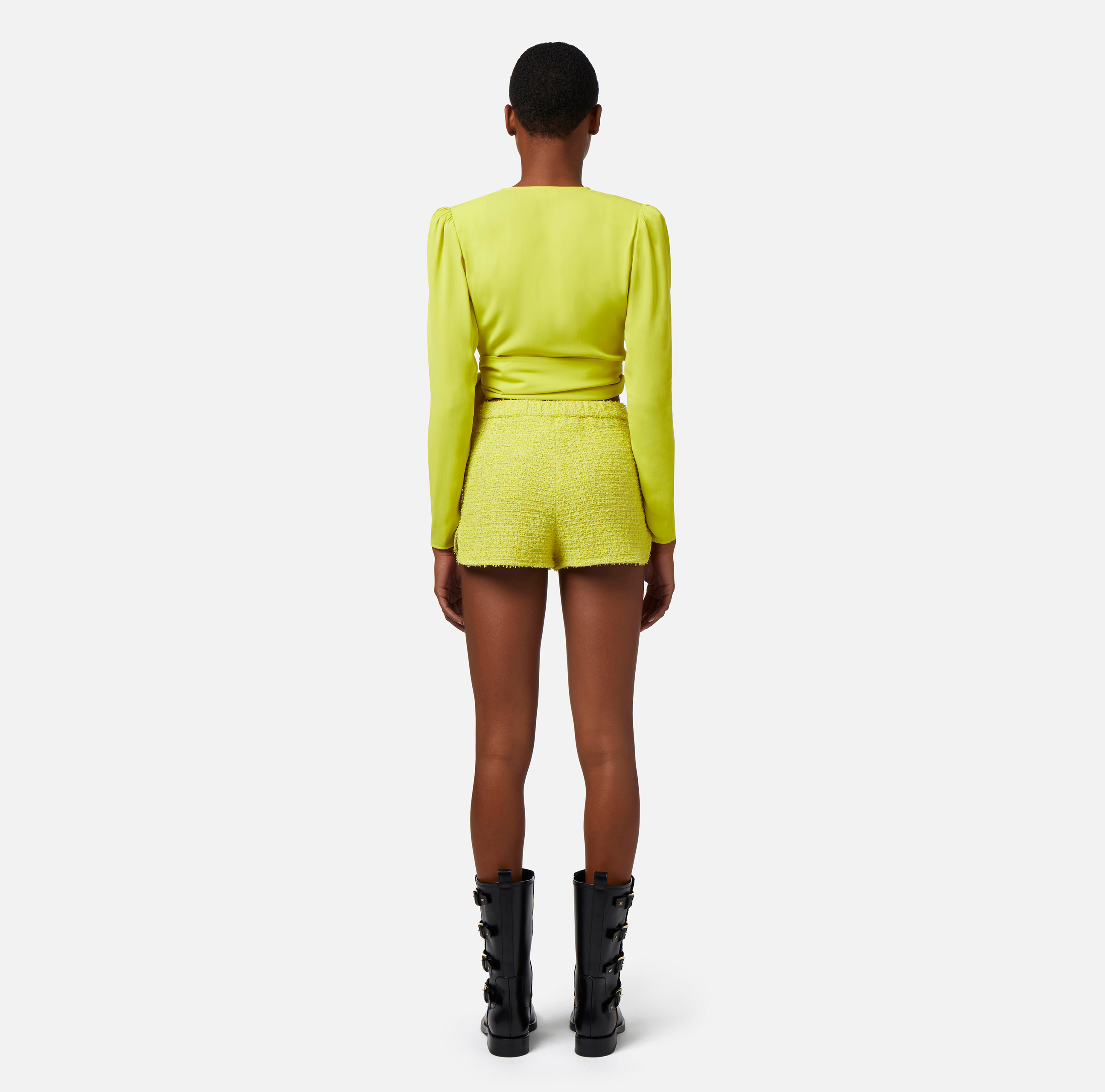 Shorts in tweed con maxi catena - Elisabetta Franchi