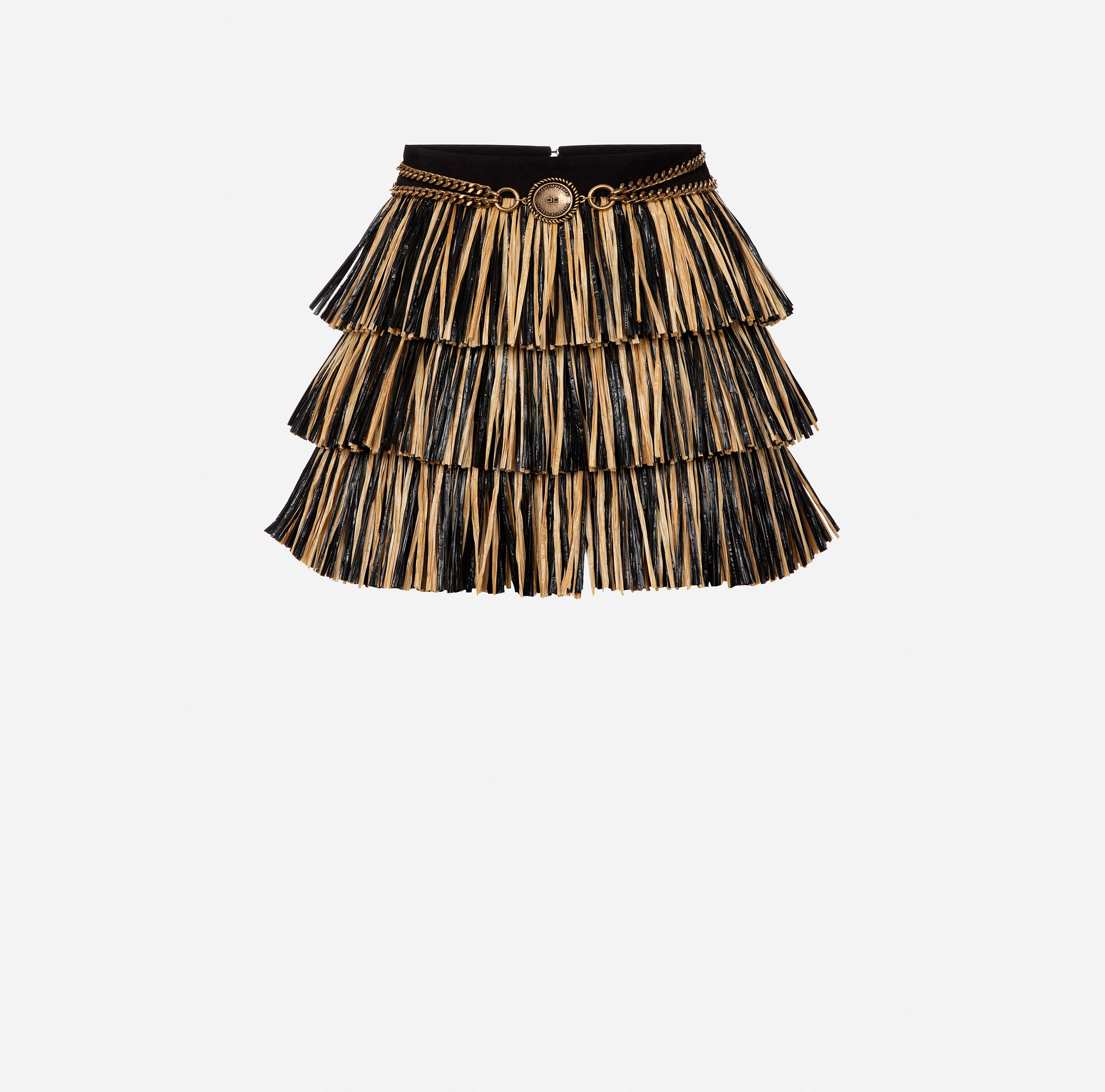 Raffia shorts with fringes - Elisabetta Franchi