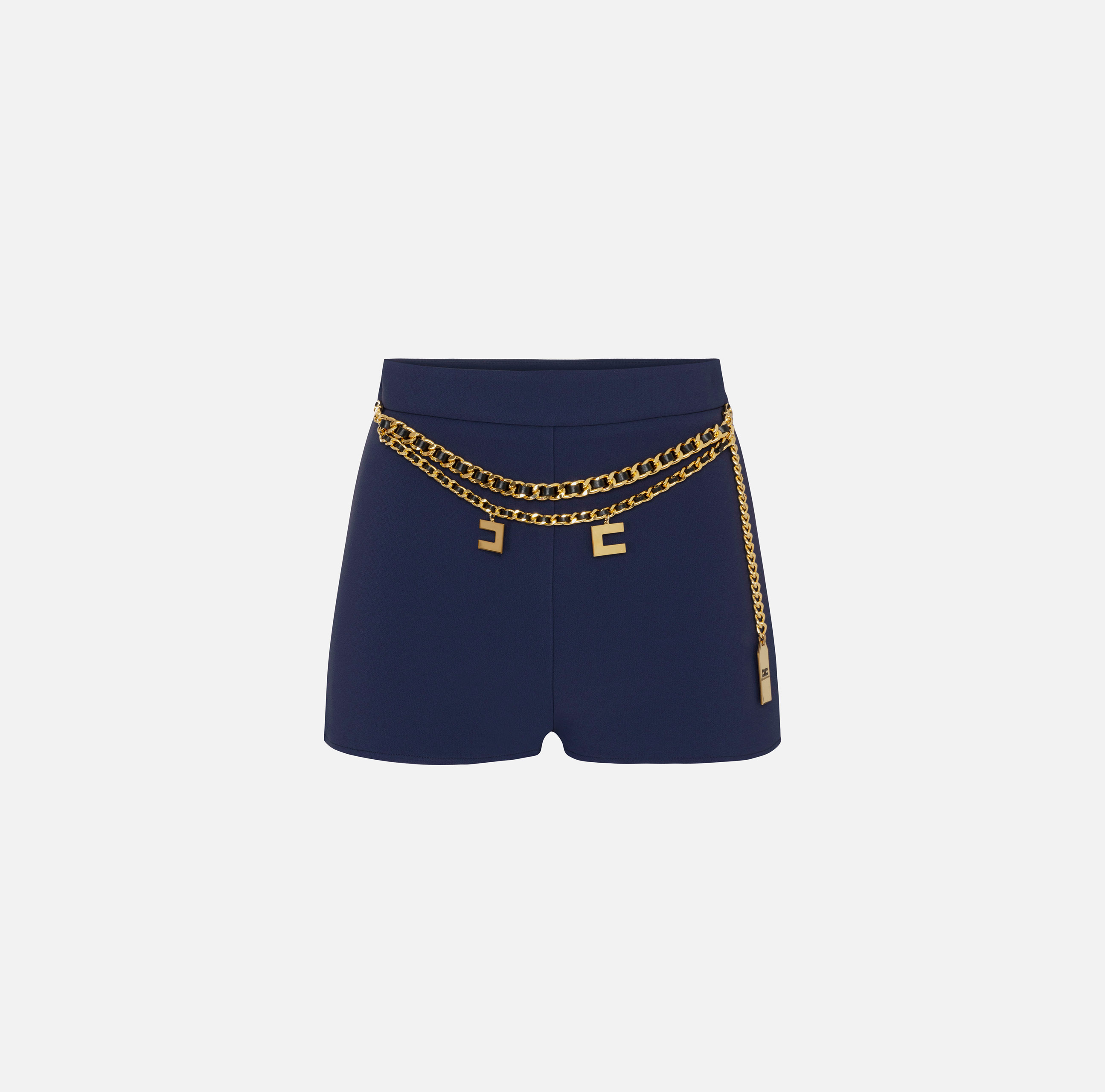 Shorts aus Stretch-Crêpe mit Gürtel - ABBIGLIAMENTO - Elisabetta Franchi