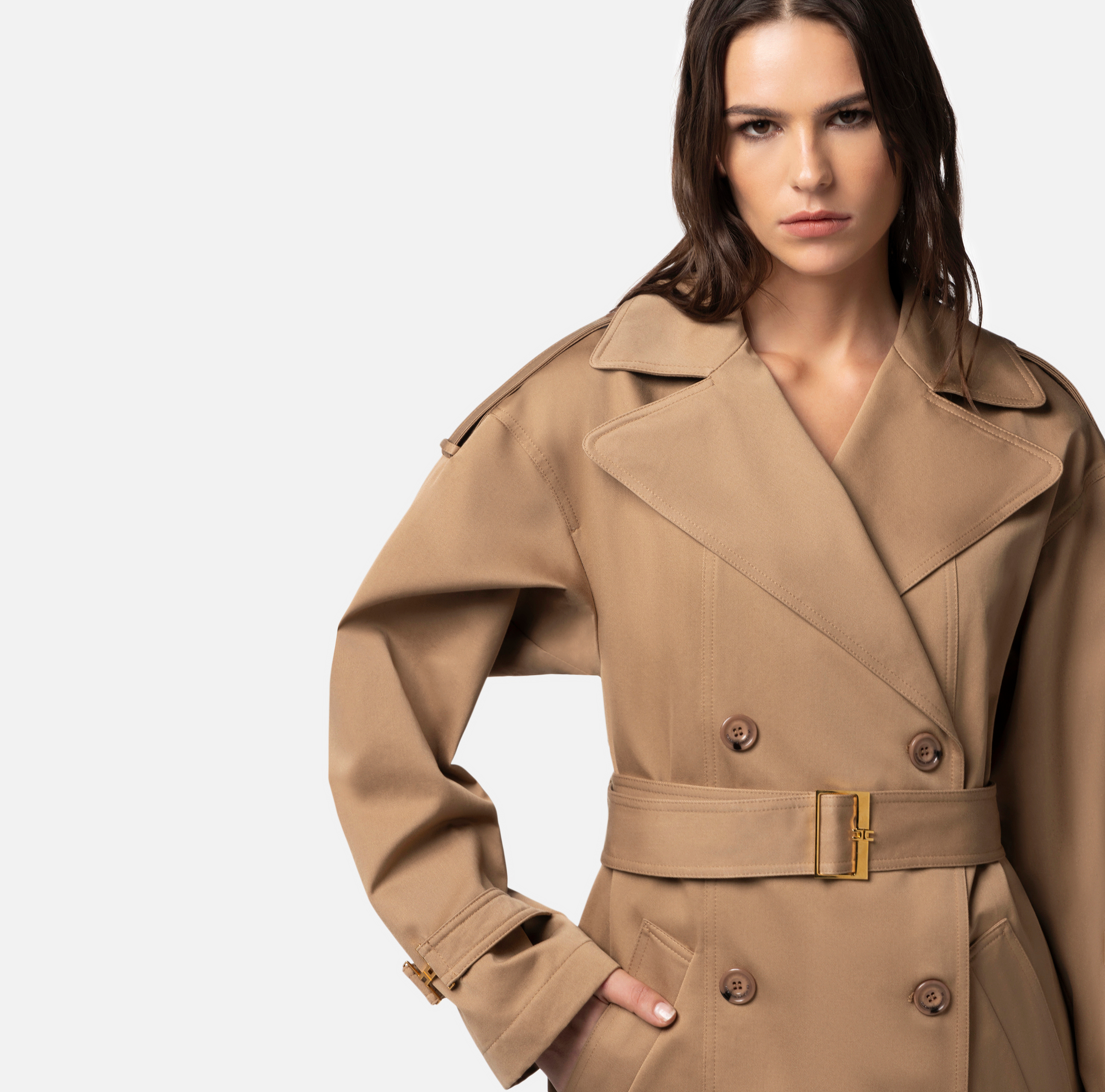 Trench over in cotone - Elisabetta Franchi