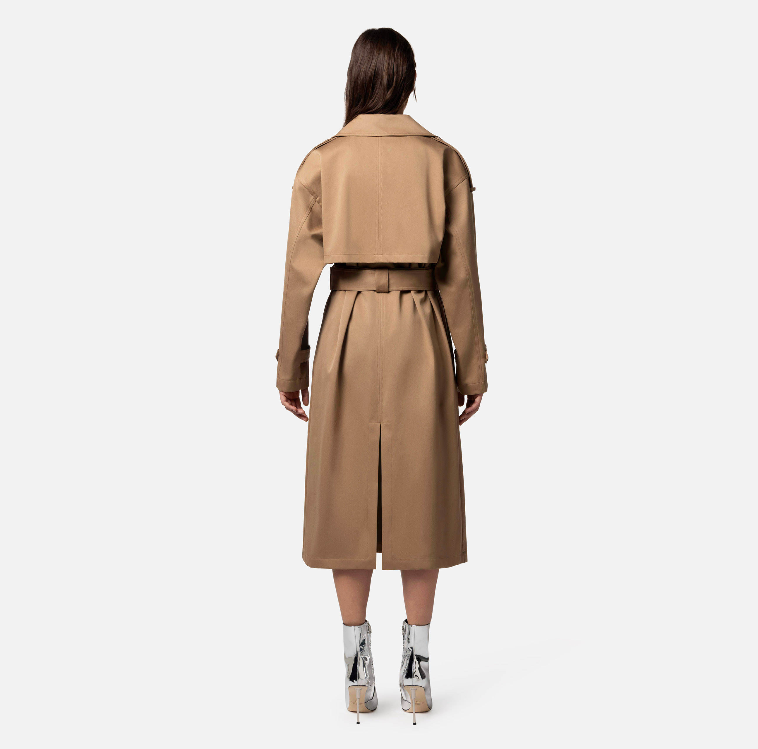 Oversize-Trenchcoat aus Baumwolle - Elisabetta Franchi
