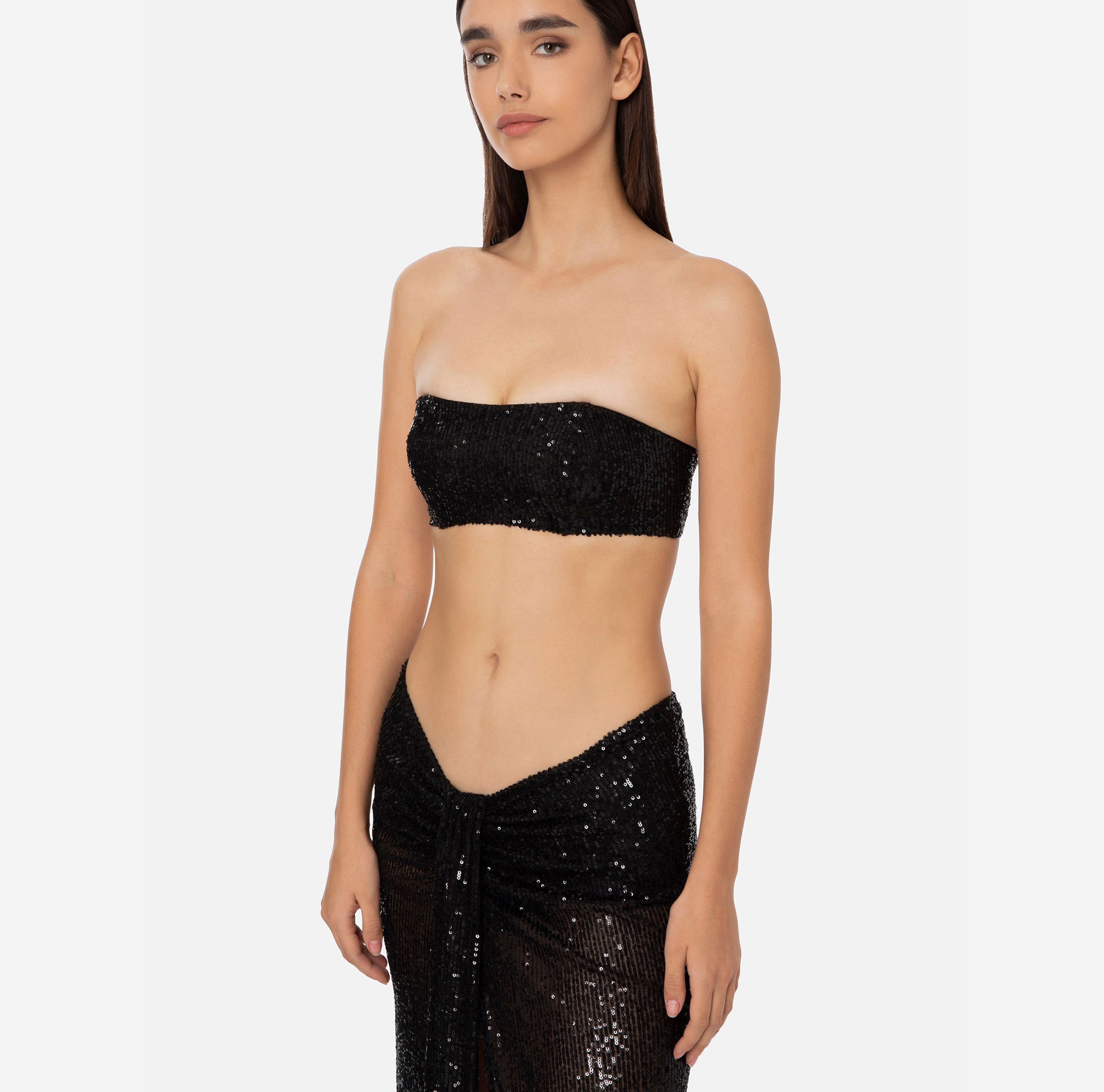 Sequin fabric top and skirt outfit - Elisabetta Franchi