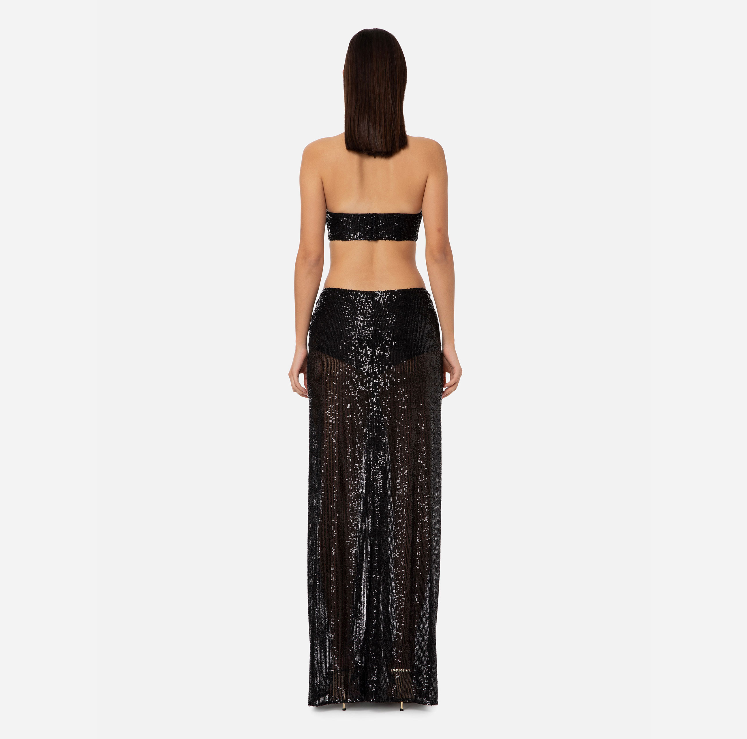 Sequin fabric top and skirt outfit - Elisabetta Franchi