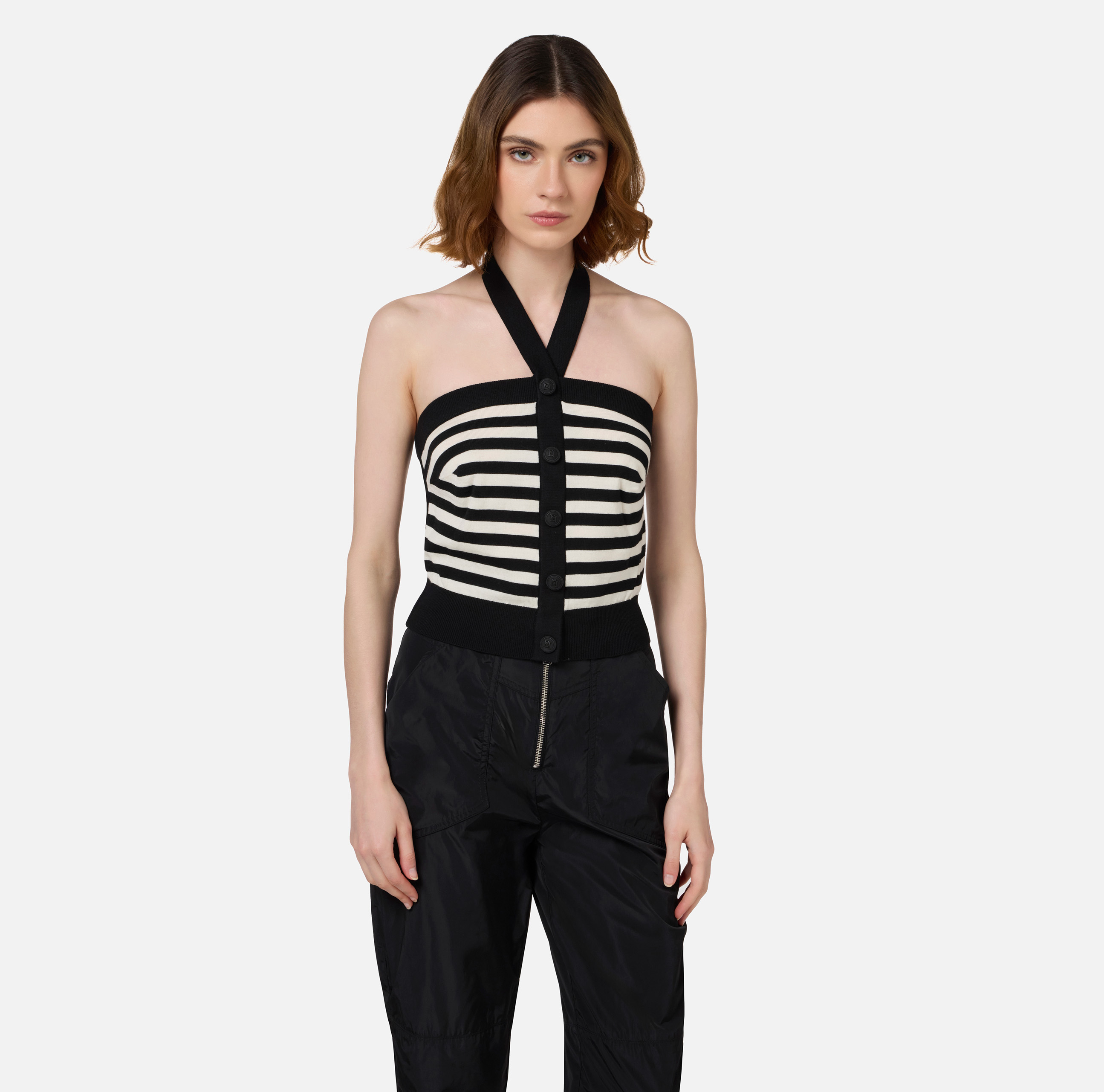 Striped wool top - Elisabetta Franchi