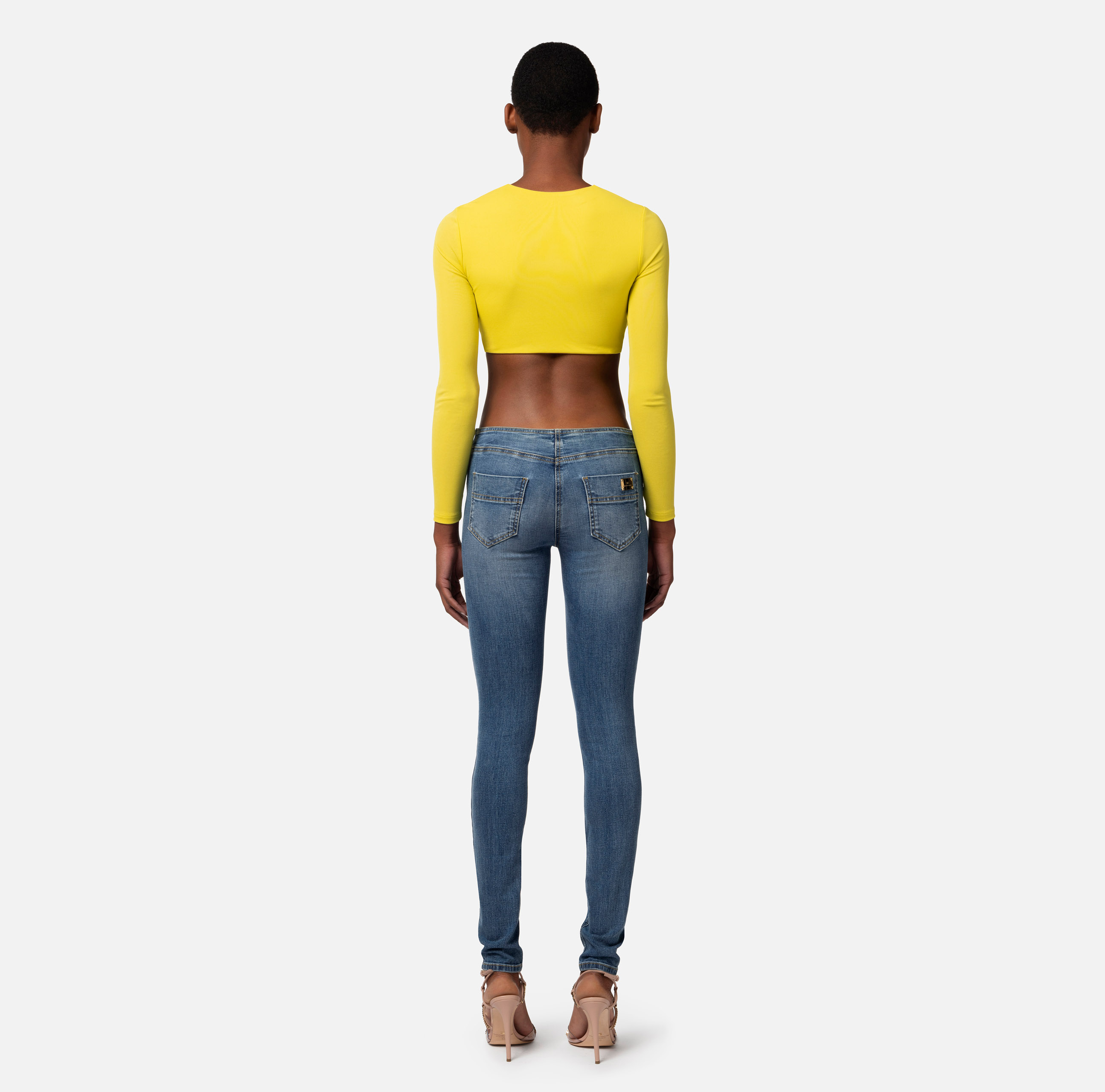 Cropped top in jersey with cut-out - Elisabetta Franchi