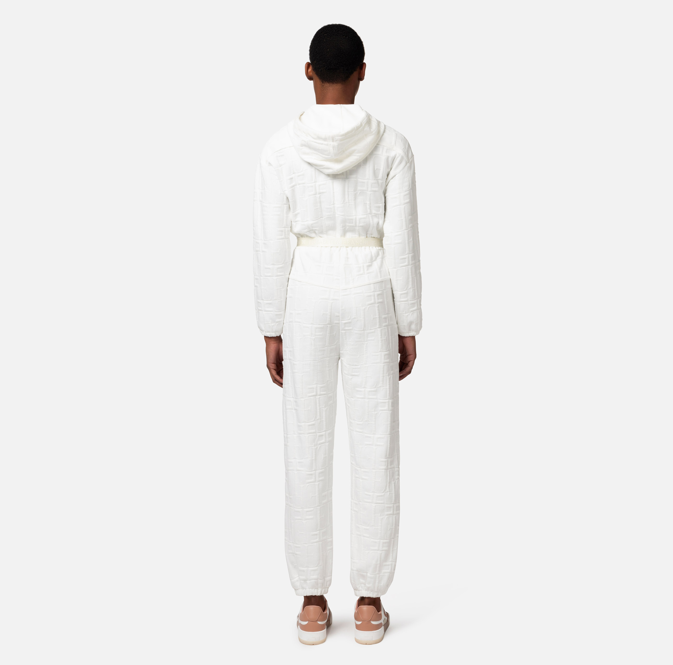 Jacquard fleece jumpsuit with hood - Elisabetta Franchi