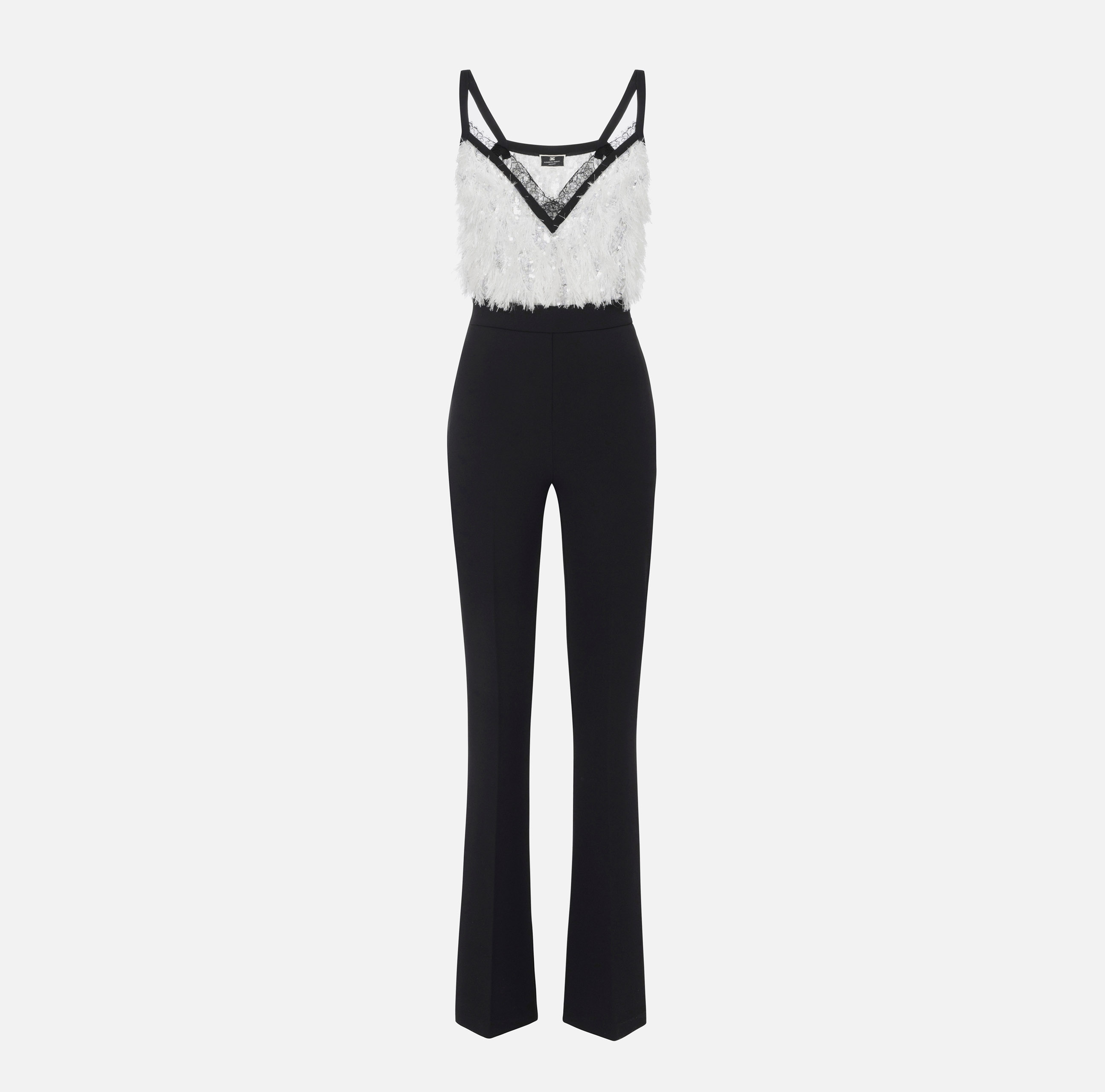 Jumpsuit in crêpe fabric with embroidered top - ABBIGLIAMENTO - Elisabetta Franchi