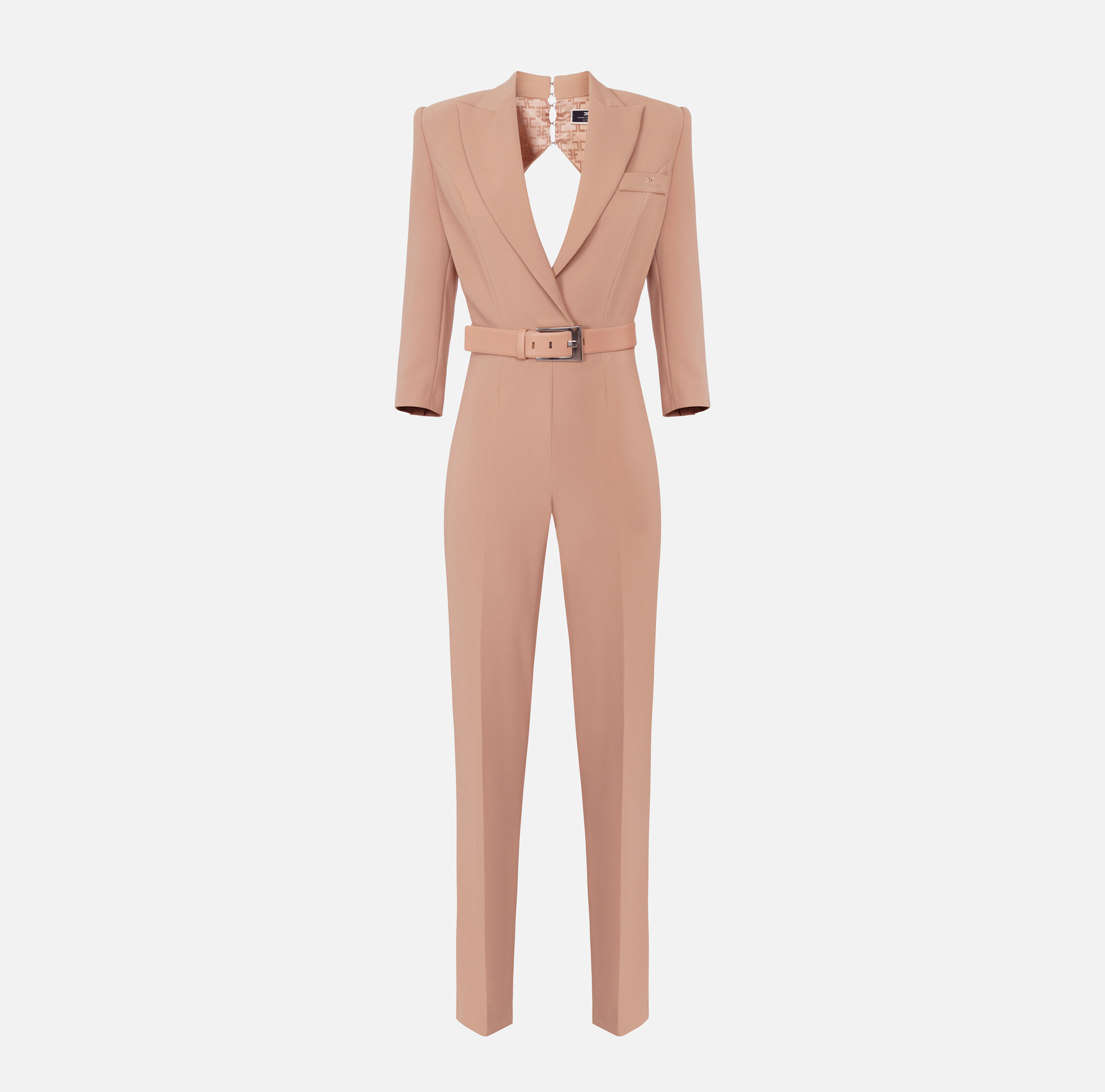 Jumpsuit in crêpe fabric with back cut-out - ABBIGLIAMENTO - Elisabetta Franchi