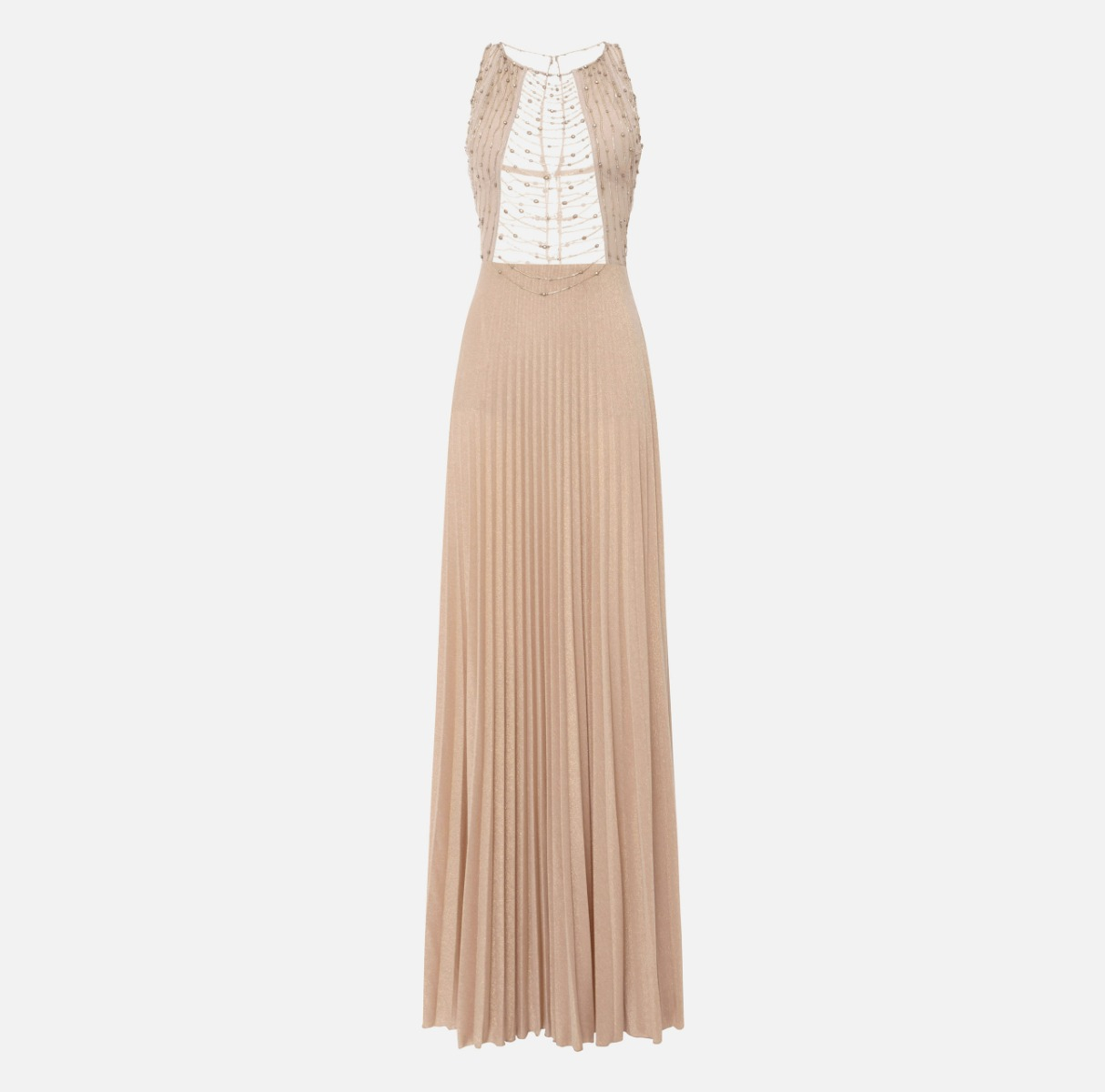 Red Carpet dress in embroidered tulle and jersey - Elisabetta Franchi