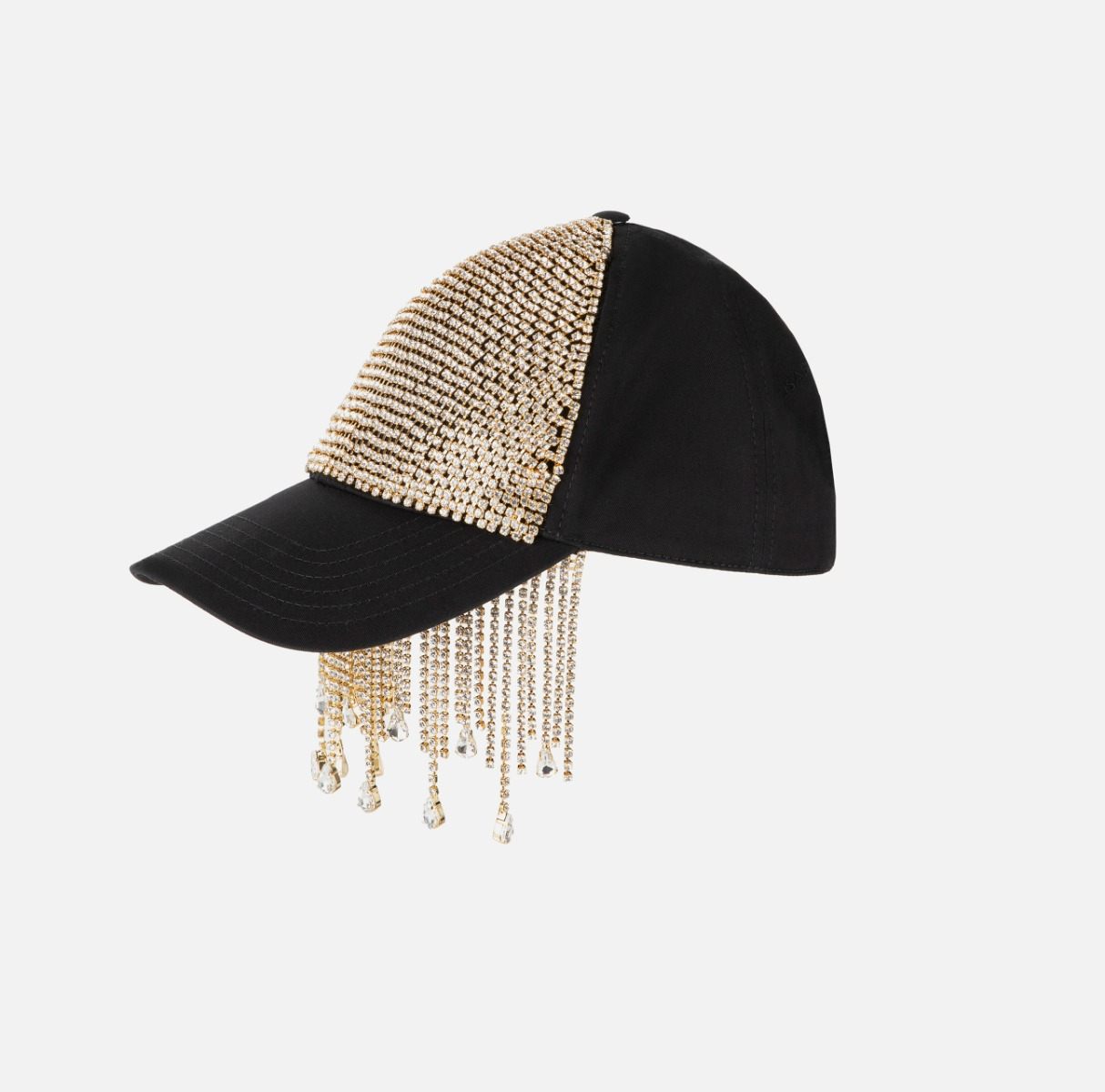 Hat with visor and rhinestones fringe - Elisabetta Franchi