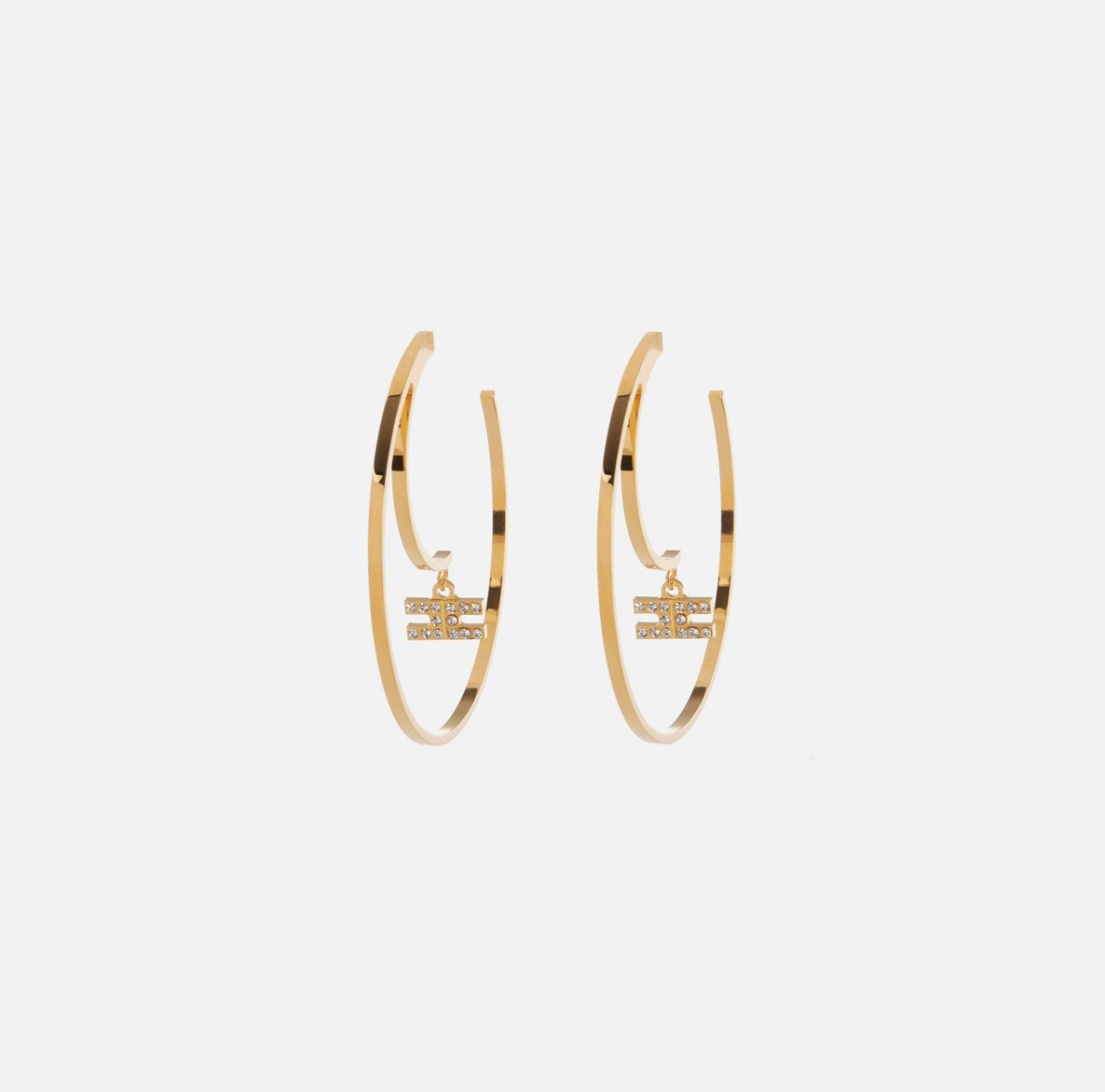 Circle earrings with logo - ACCESSORI - Elisabetta Franchi