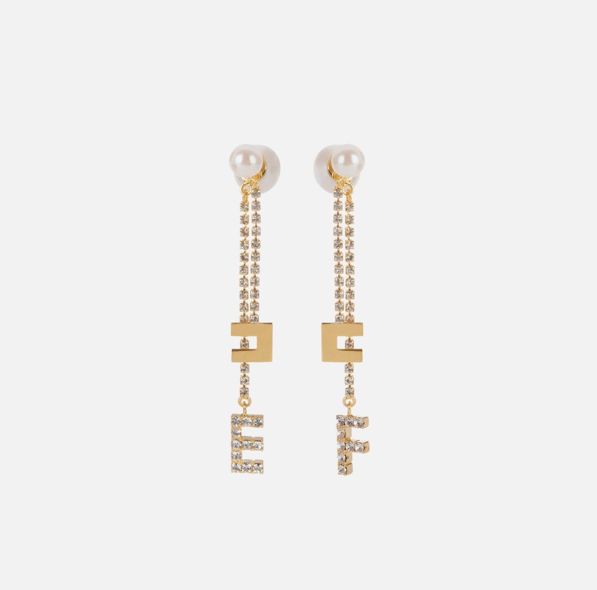 Crystal rhinestone chain earrings - ACCESSORI - Elisabetta Franchi