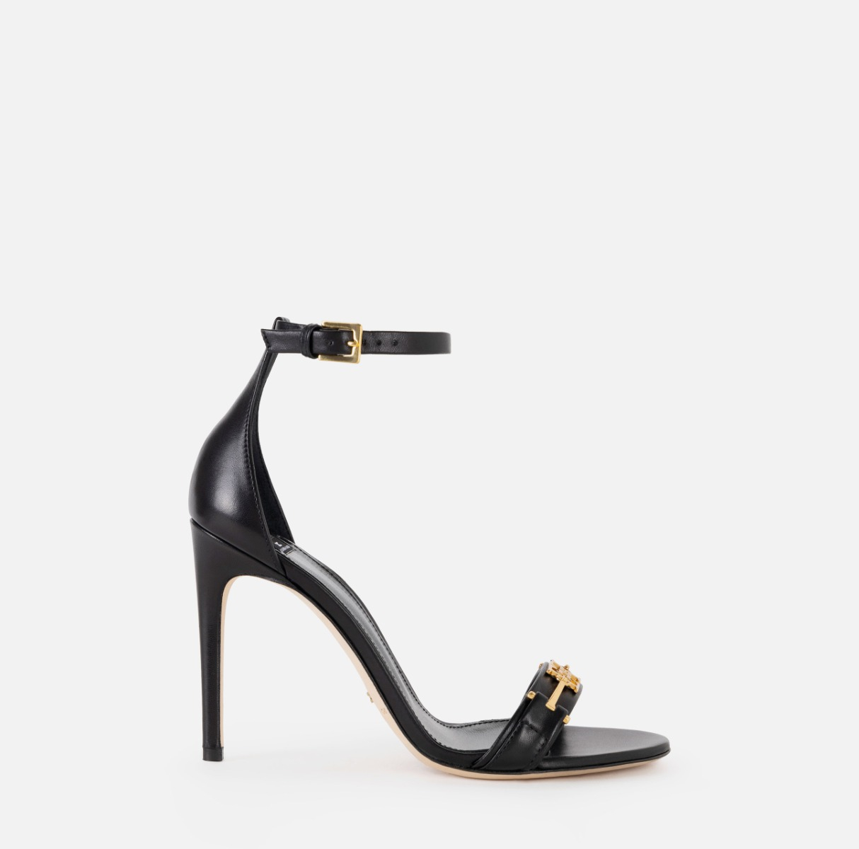 Skórzane sandały z klamrą - SCARPE - Elisabetta Franchi